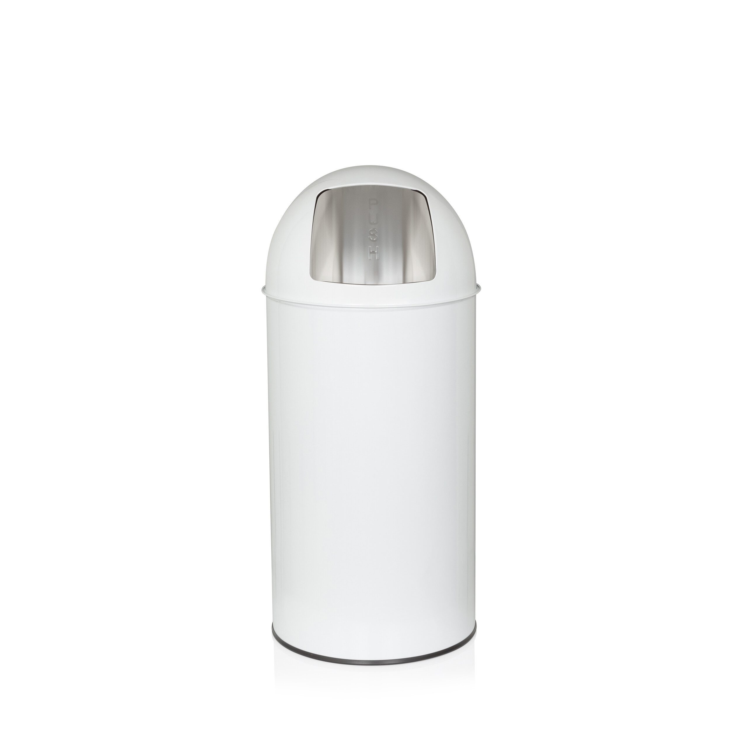 hjh OFFICE Mülleimer PUSH 35L Abfalleimer, 35 Liter, Abfalleimer mit Schwingdeckel, Papierkorb