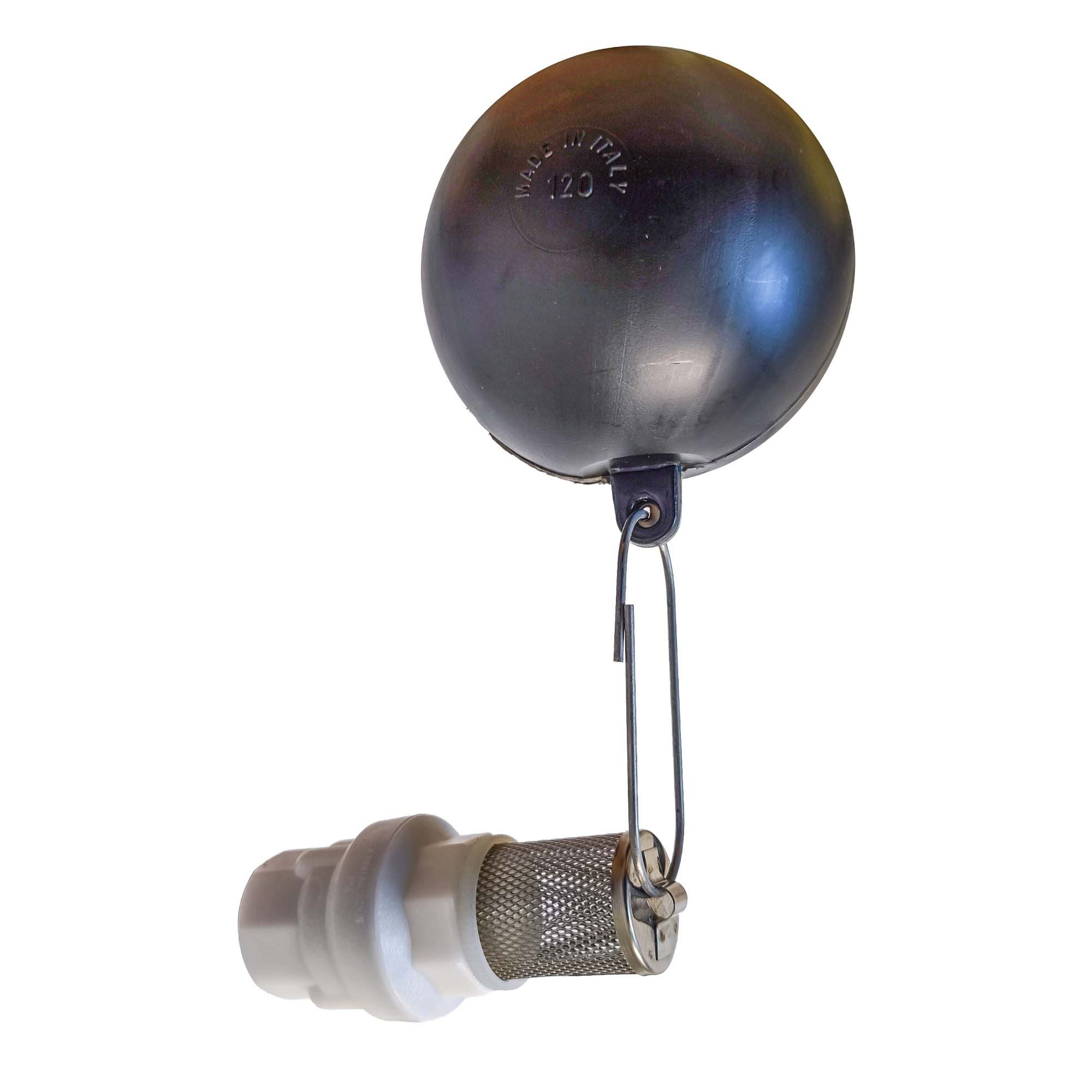 tecuro Wasserpumpe Fussventil mit Kugel Ø 120 mm, für schwimmende Entnahme Tank Bach See