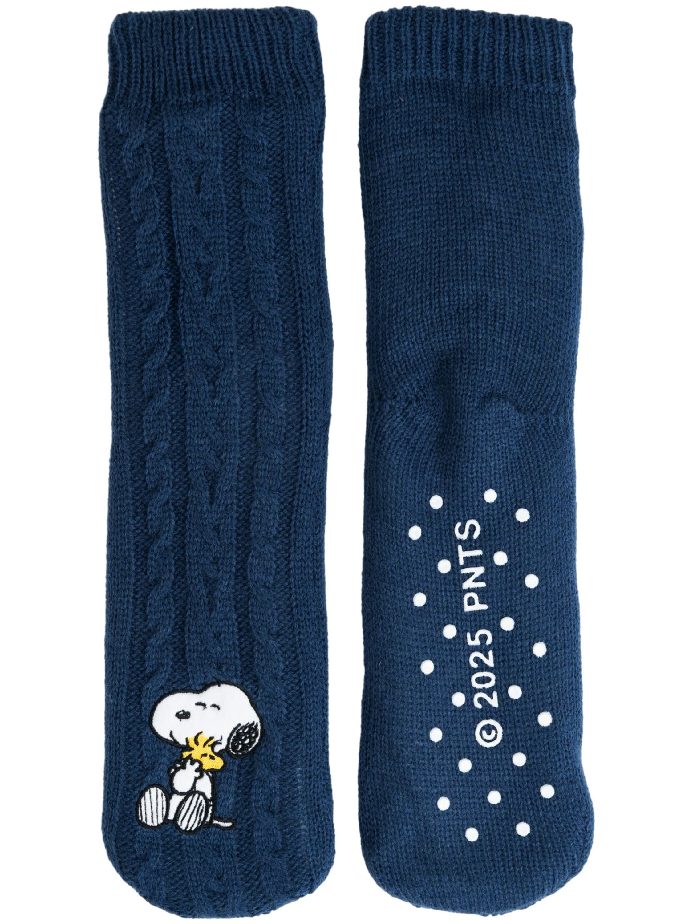 United Labels® Haussocken Peanuts Snoopy Hüttensocken Strick Haussocken Kuschelsocken – Bild 2 von 5