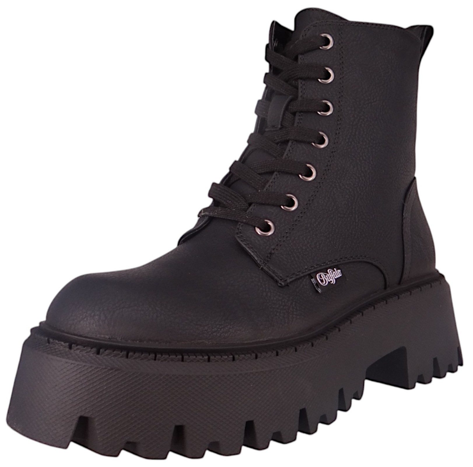 Buffalo 1622542 Aspen Lace Up Warm Black Stiefelette