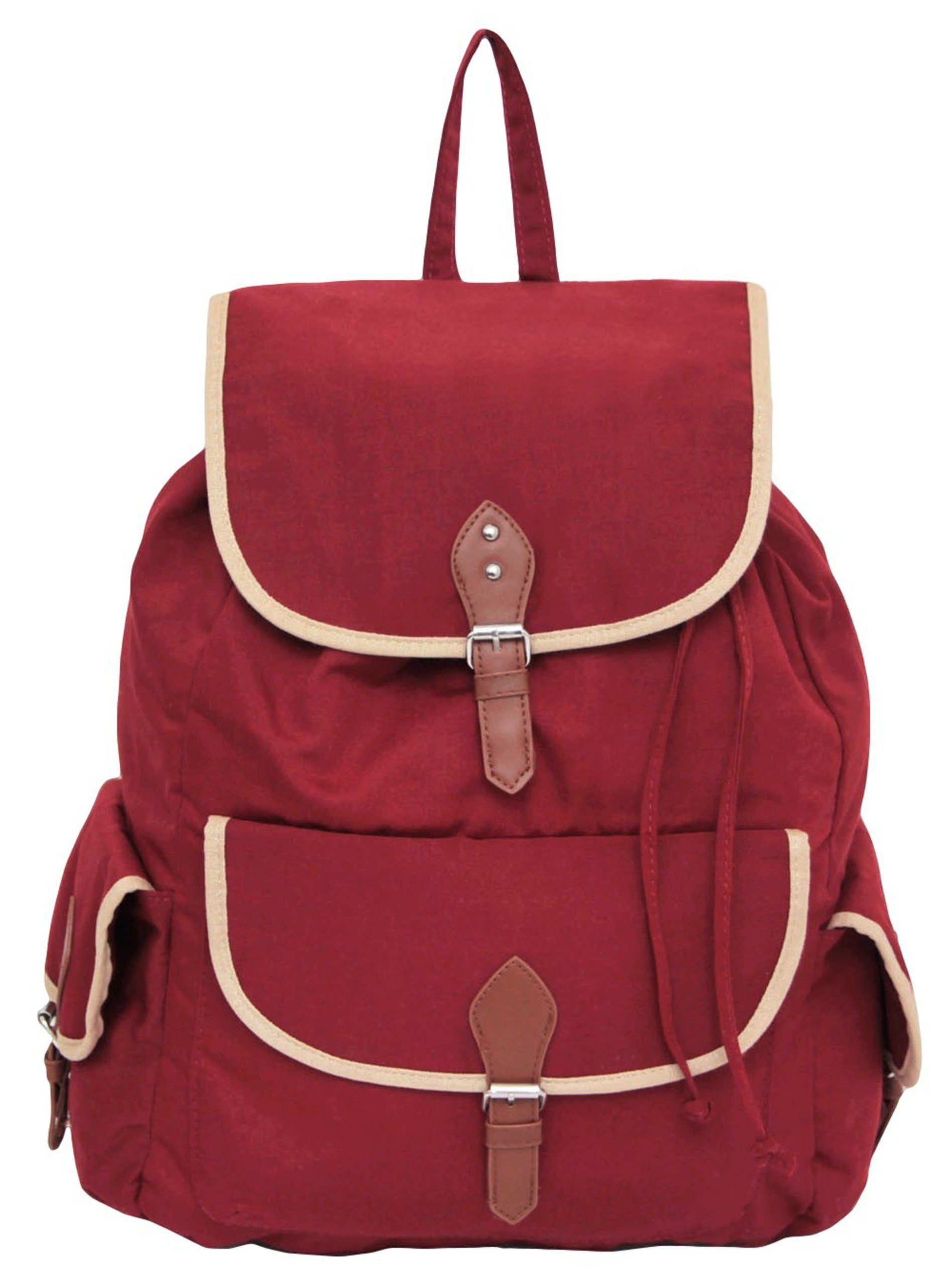 Sarcia.eu Cityrucksack Burgunderroter A4-Rucksack mit Magnet günstig online kaufen