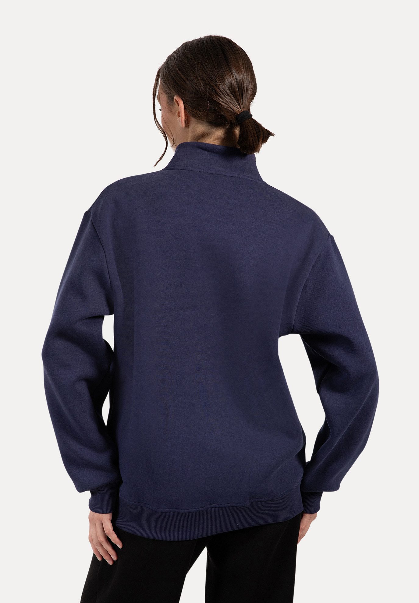 Smilodox Sweatshirt Unisex Jago, Half Zip Sweater, Regular Fit, Metalllabel günstig online kaufen