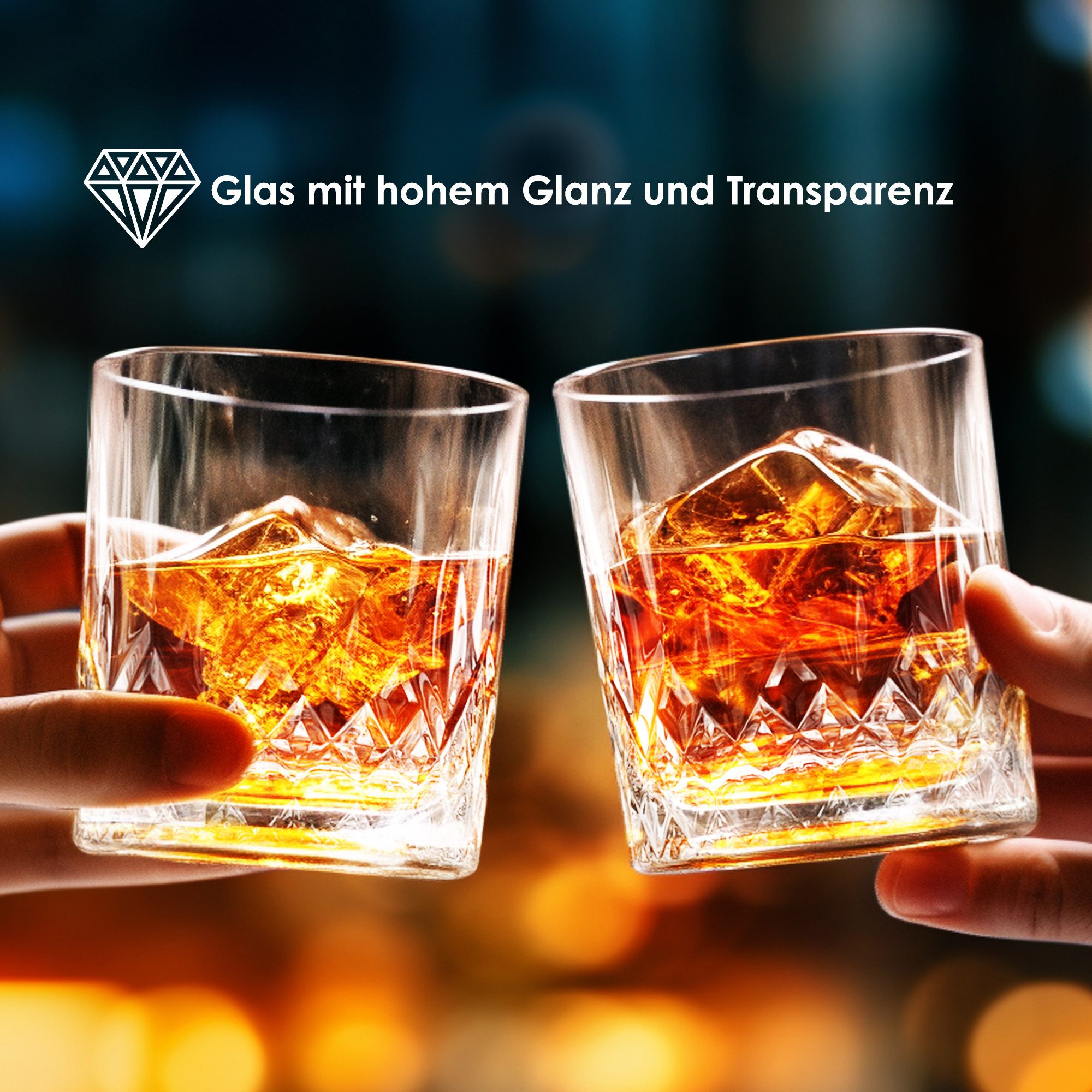 KONZEPT Whiskyglas Whisky Glas Becher 280 ml 6/12er Set, 12-tlg., Glas-Set, 280 ml – Bild 5 von 5