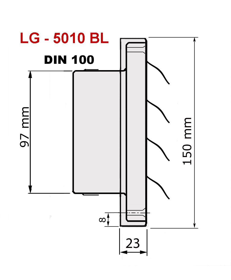 Häusler Onlinehandel GmbH Lüftungsgitter Edelstahl Abluftgitter LG-5010 BL DIN 100 Schwarz Lüftungsgitter, rostfreies Material – Bild 2 von 2
