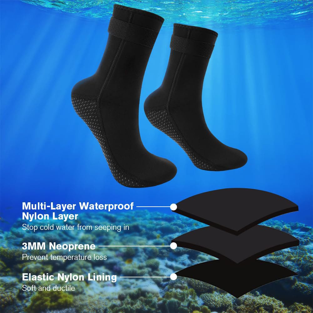 RWEUOQ Neoprensocken 3mm Neopren Socken, Tauchsocken günstig online kaufen