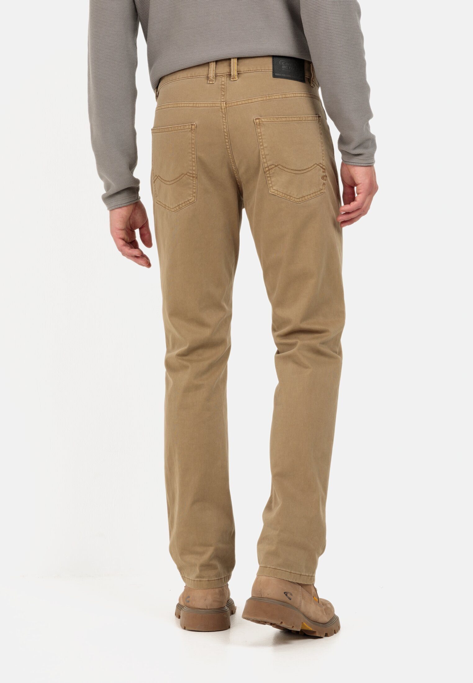 5-Pocket-Jeans Hose Relaxed 5-Pocket active Fit Braun camel