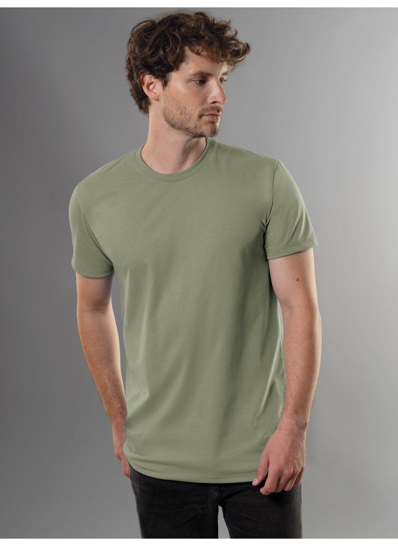 Trigema T-Shirt TRIGEMA Slim Fit T-Shirt aus DELUXE Baumwolle (1-tlg)