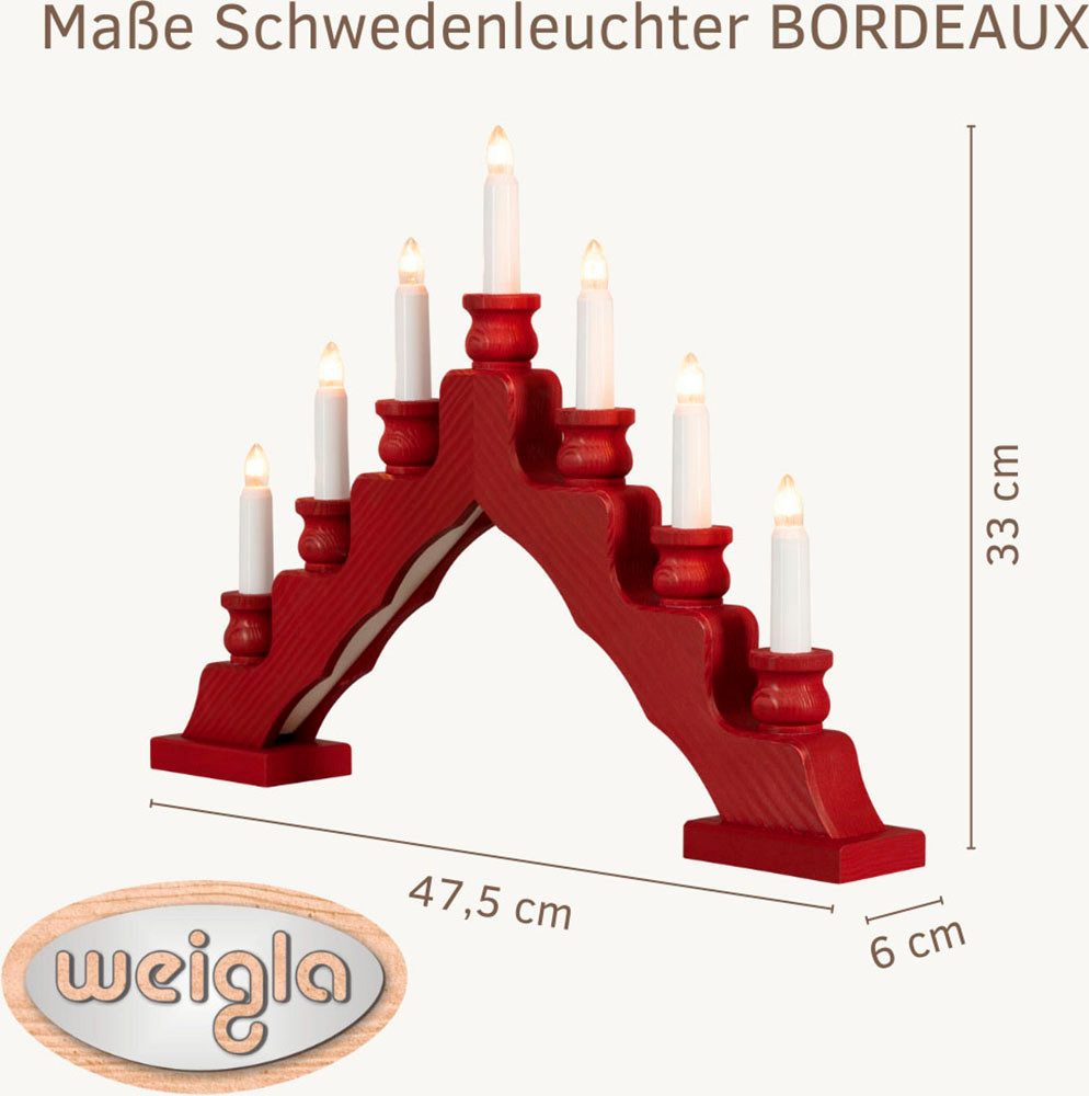 Weigla Lichterbogen Schwede, Weihnachtsdeko, Made in Germany (1-tlg), 7-flammig