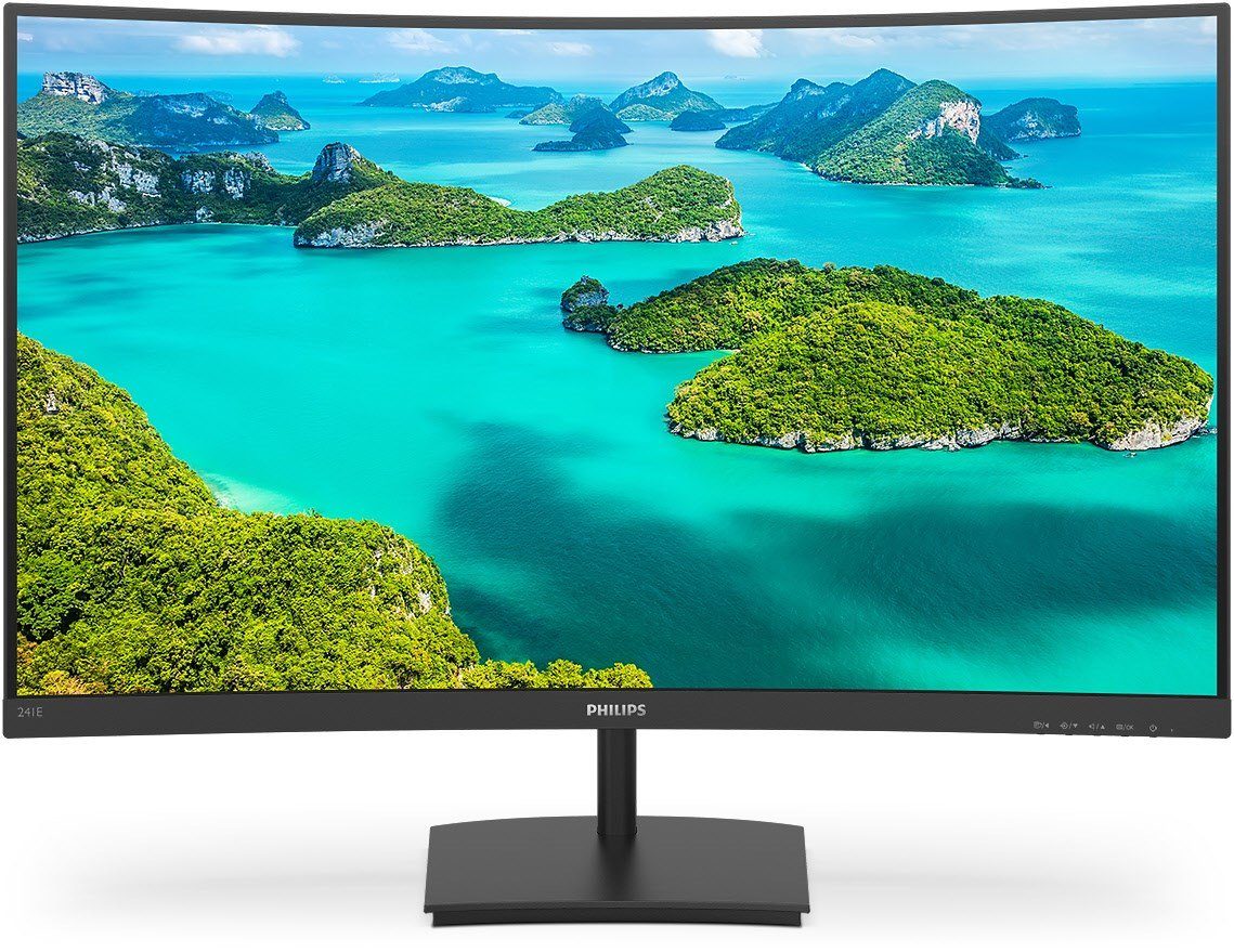 Philips 241E1SCA Curved-LED-Monitor (59,9 cm/23,6 , 1920 x 1080 px, Full  HD, 4 ms Reaktionszeit, 75 Hz, LED), 23,6 Zoll / 59,9 cm Full HD-Display