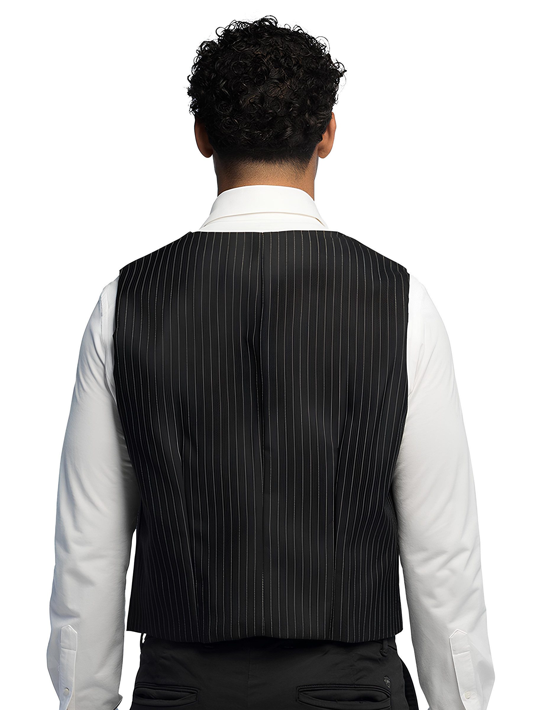 Boland Kostüm Gestreifte Weste schwarz