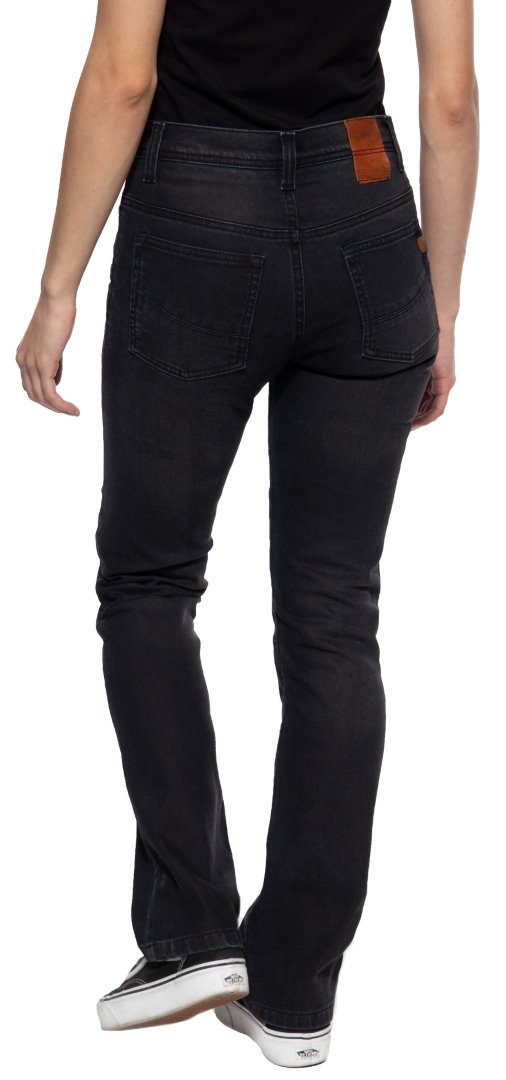 King Kerosin Motorradhose Queen Kerosin Motogear Black Damen Motorrad Jeans abriebfest reißfest