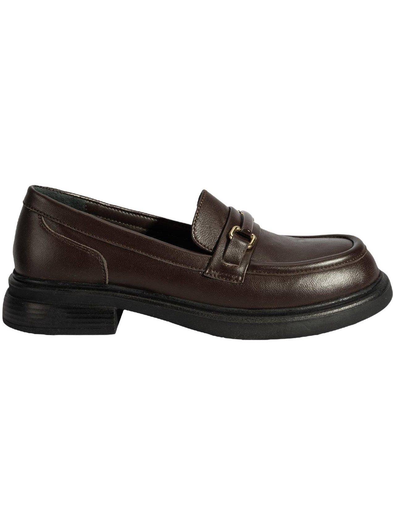 Desa Damen-Slipper – Obermaterial aus Lackleder, Textilfutter, flacher Abs Loafer