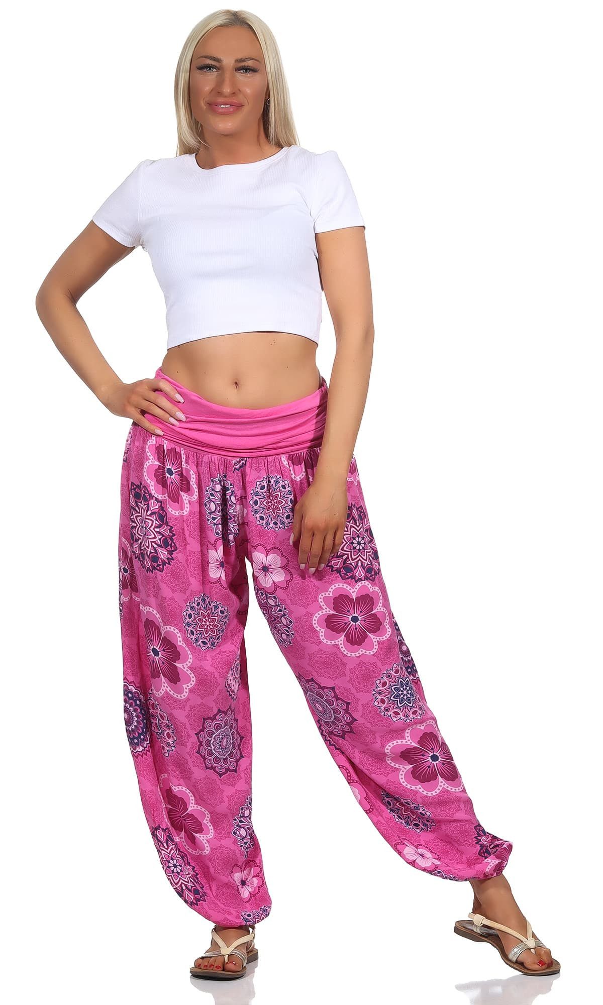 OriginalYou Haremshose Sommerhose Damen Boho Flatterhose leichte Yoga-Hose weites Bein luftige & leicht, hautfreundliches Material – Bild 5 von 5