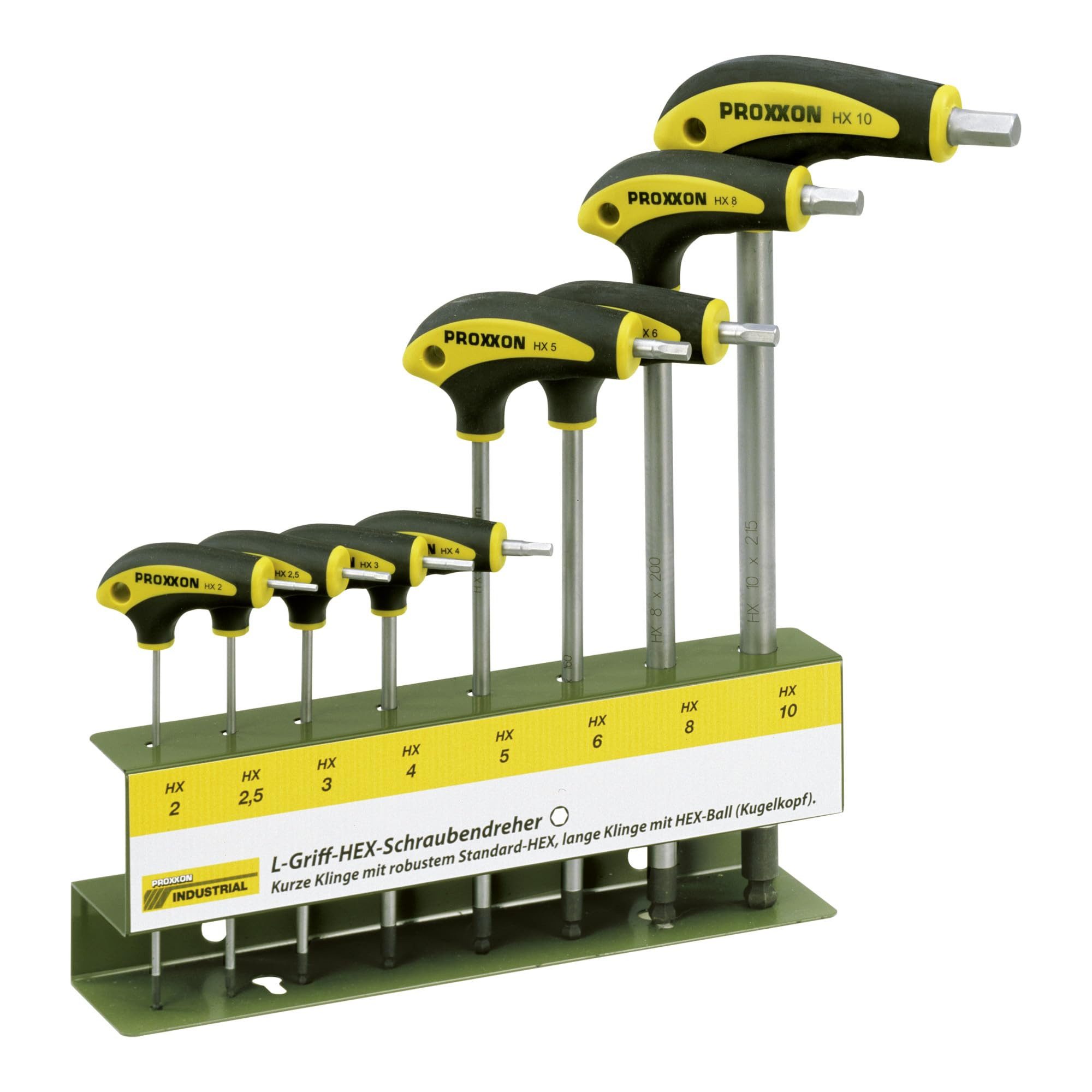 PROXXON INDUSTRIAL Schraubendreher Proxxon L-Griff-Schraubendrehersatz 10-tlg., TX/TTX mit Halter