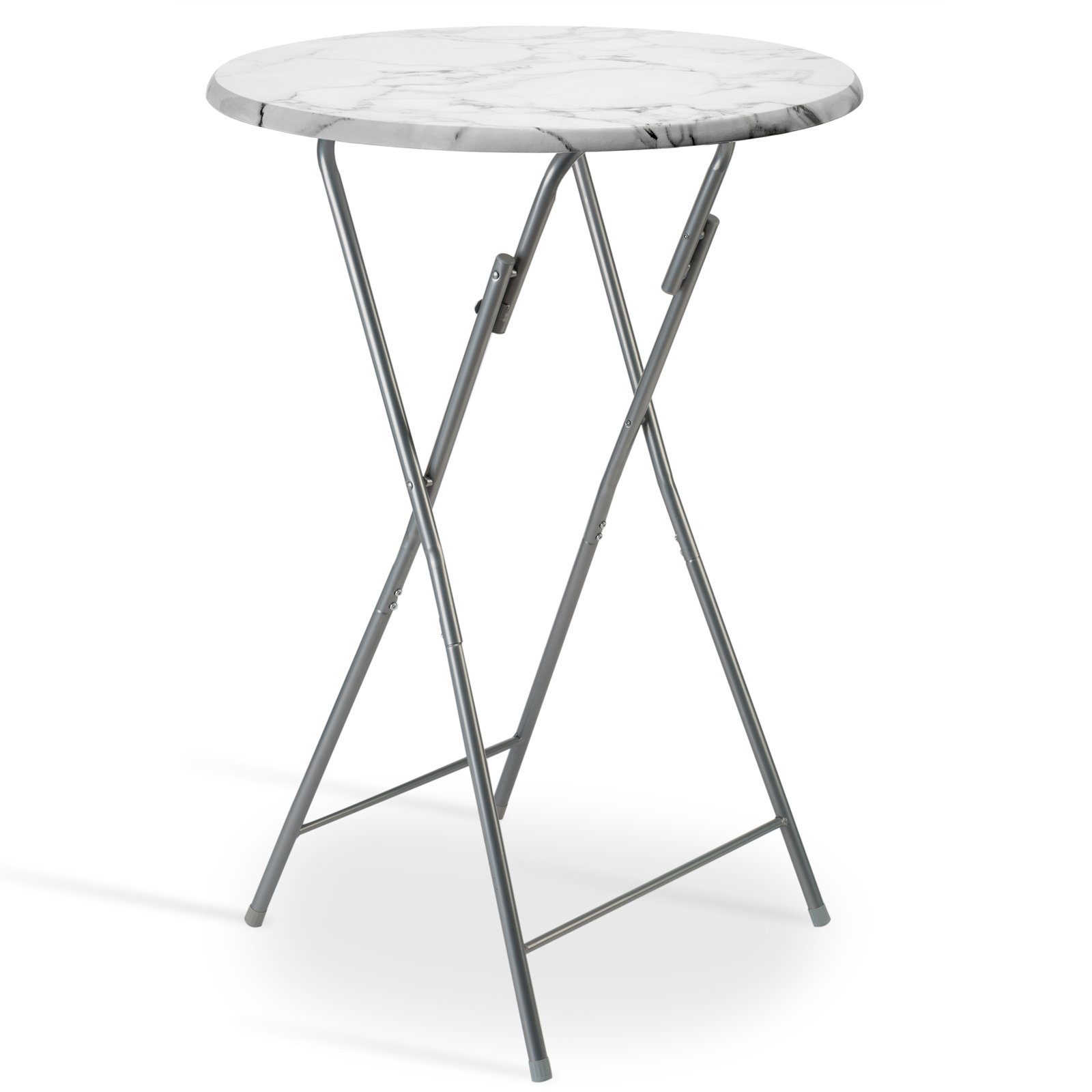 Casaria Stehtisch (1-St), Klappbar 110cm Hoch Rund Ø60cm Garten Camping Bistrotisch Partytisch