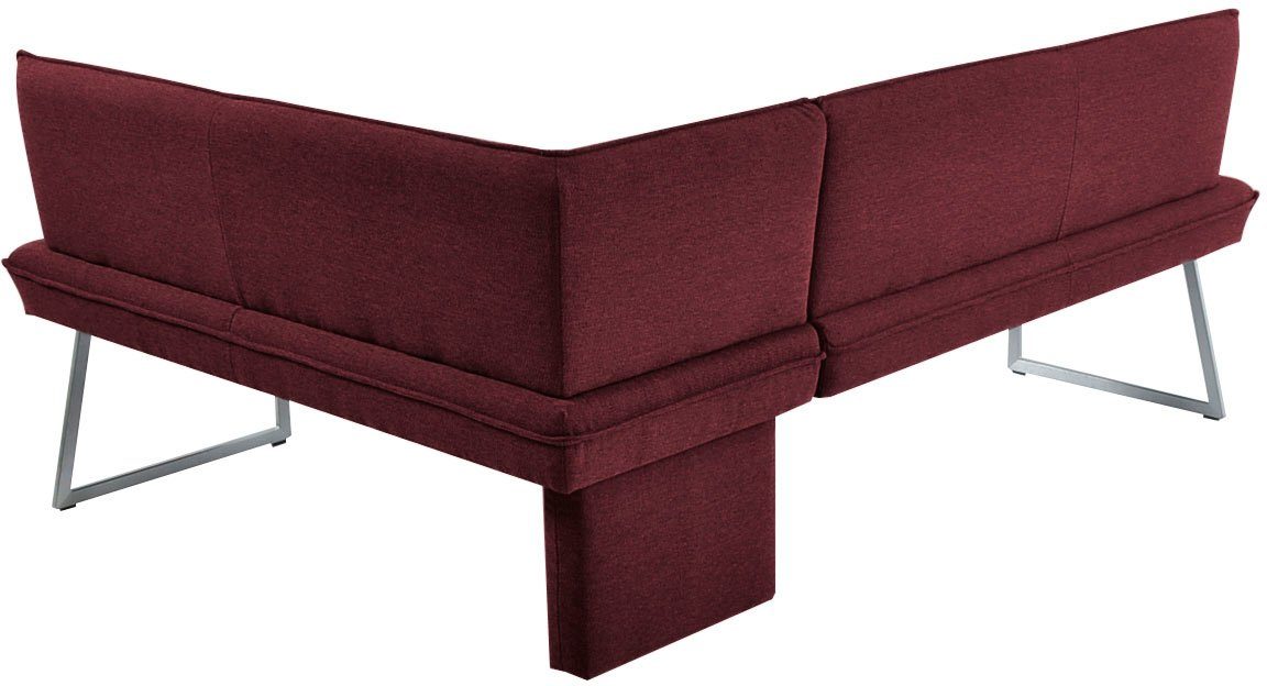 K+W Komfort & Wohnen Eckbank, mit Sattlernaht und schmaler Kufe, langer Schenkel rechts oder links