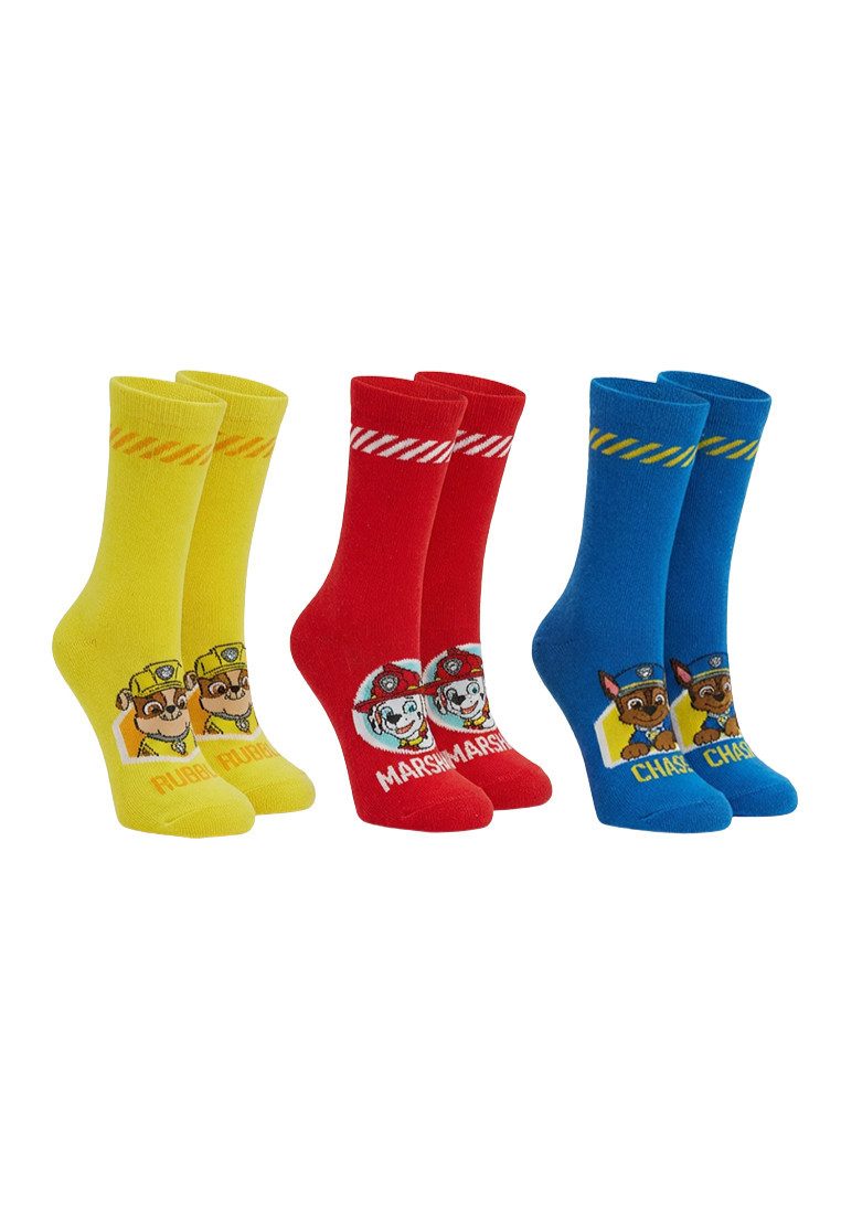PAW PATROL Socken Jungen Socken 3er Pack Chase Marshall Rubble (3-Paar)