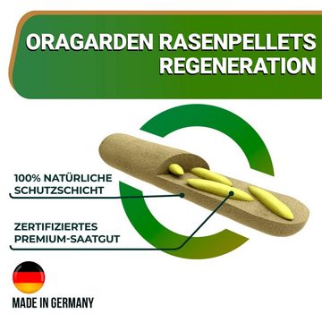 OraGarden Rasendünger Rasenpellets "Regeneration" ummantelte Rasensamen, 700 GR, 8,5 qm, schnellkeimend, 100% natürlich, mit Mikro-und Makronährstoffen