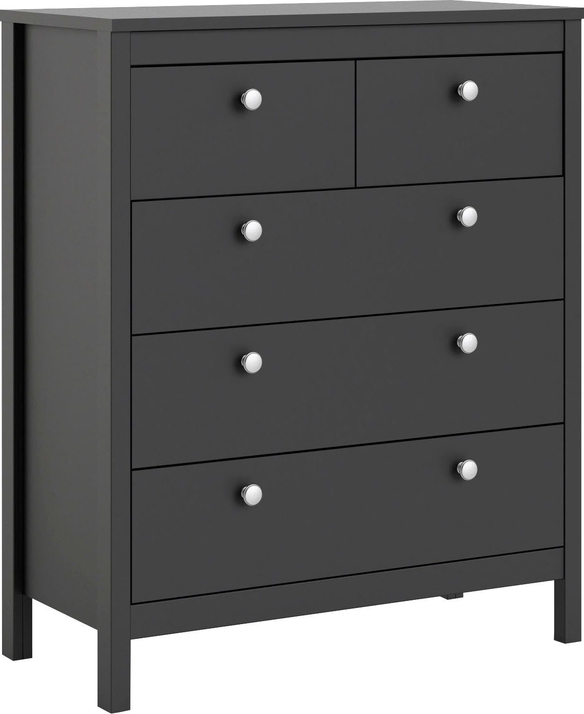 Home affaire Kommode Madrid, Aufbewahrung, Schubladenschrank, Stauraum, mit 5 Schubladen, Breite 82 cm, Höhe 99 cm