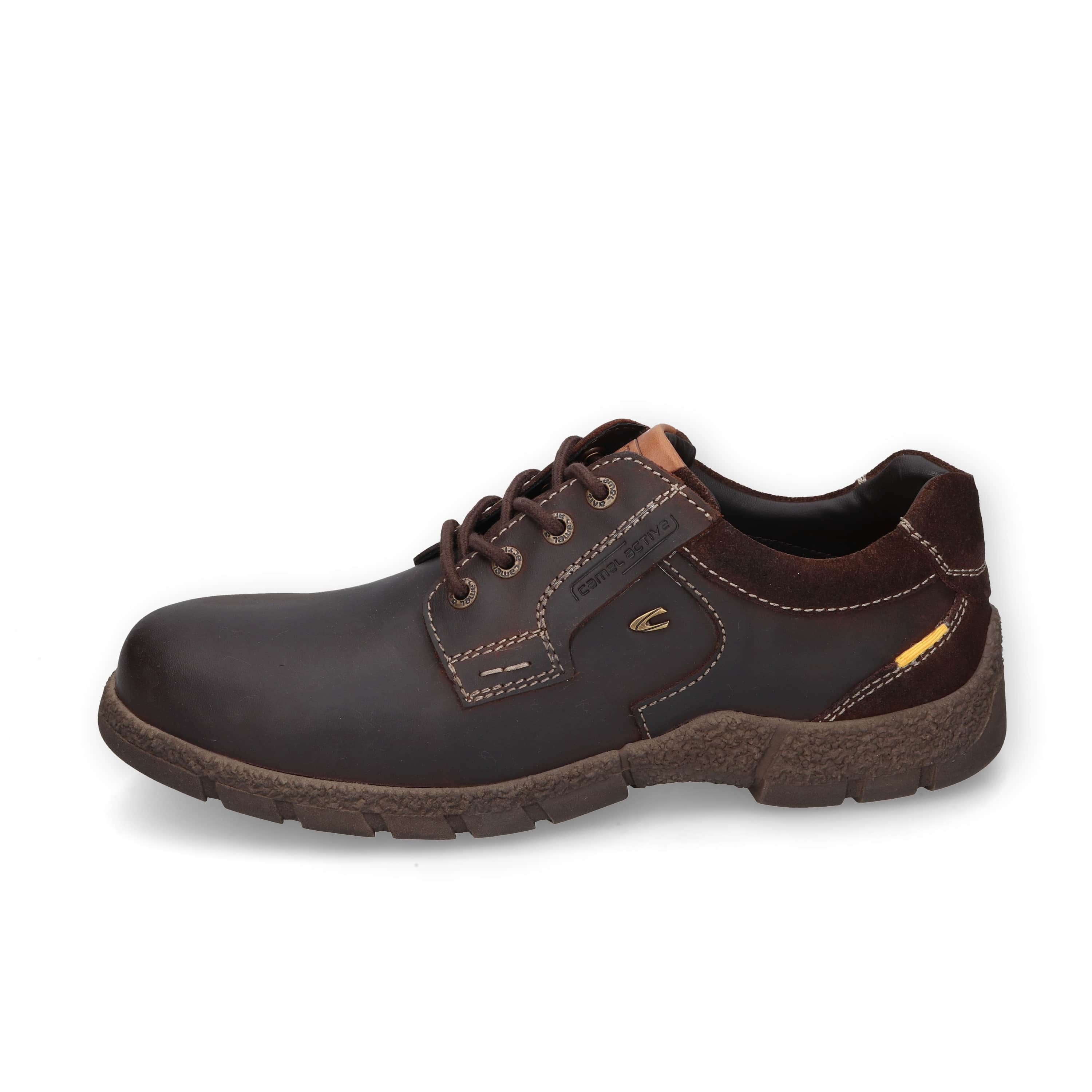 camel active Low Cut cow buff crazy SCHOKO Schnürschuh