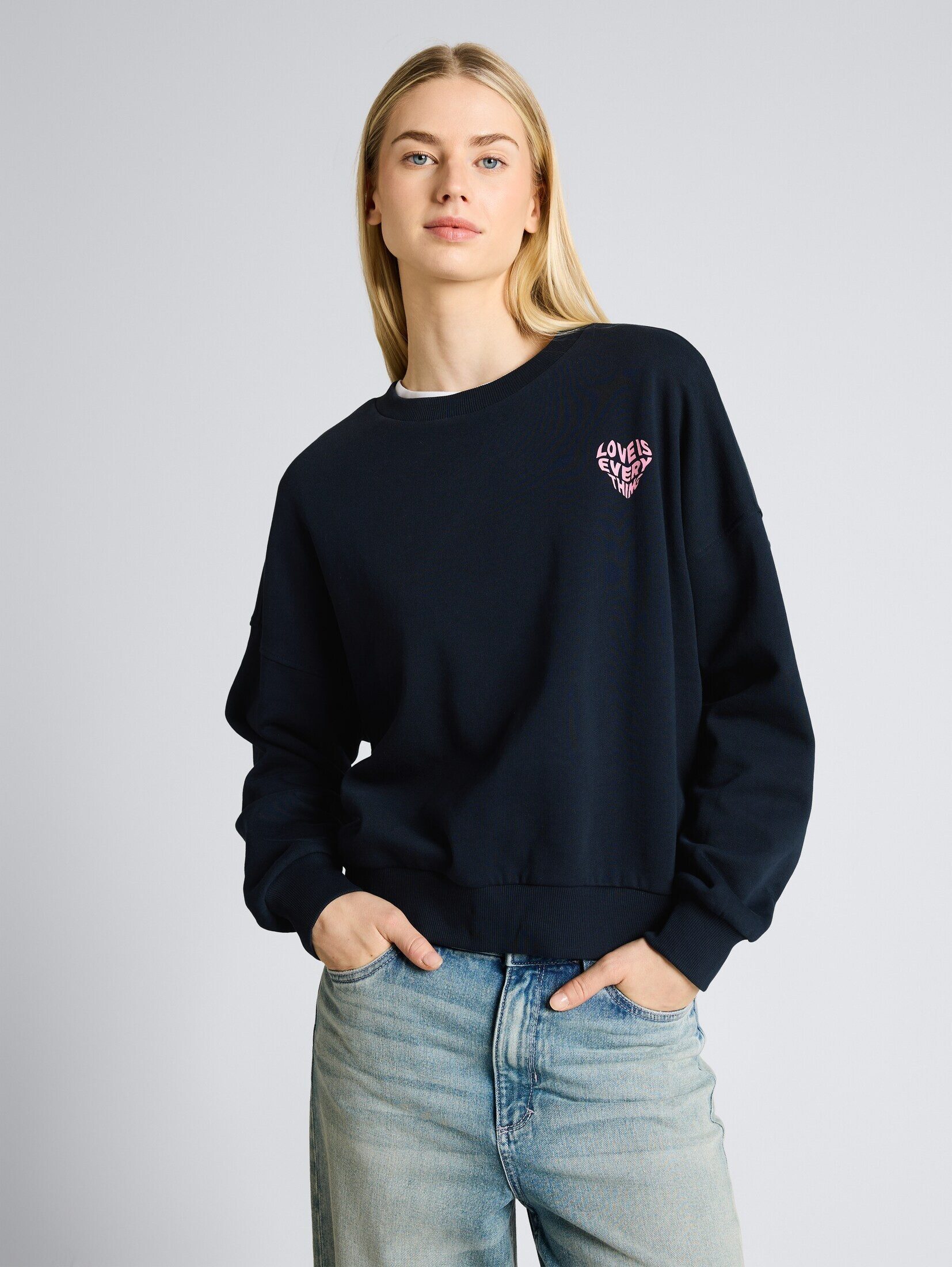 TOM TAILOR Denim Sweatshirt Strick & Sweatshirts Loose Fit Sweatshirt
