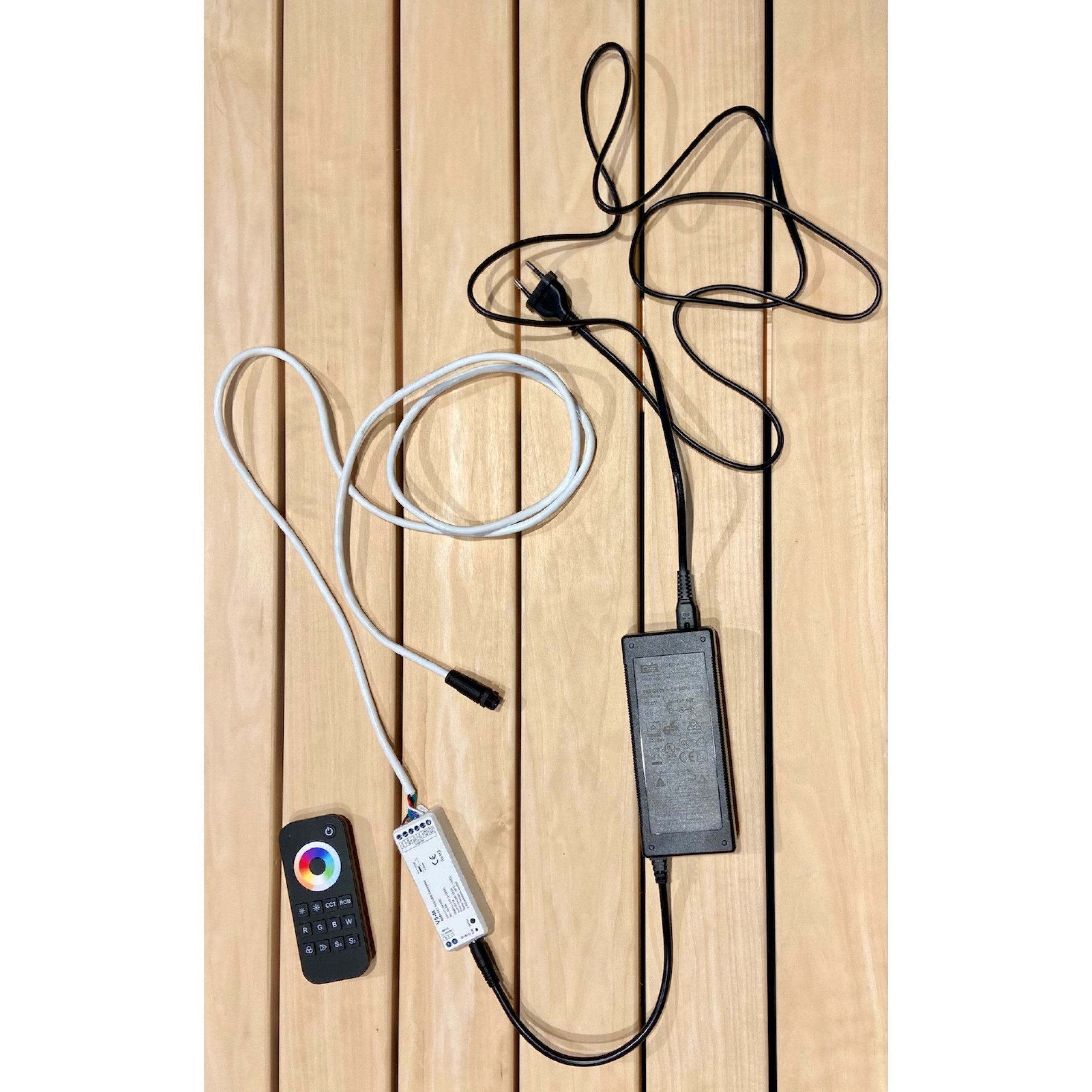 Infraworld Saunaleuchte Infraworld Lumia Anschluss-Set Netzteil Controller Fernbedienung