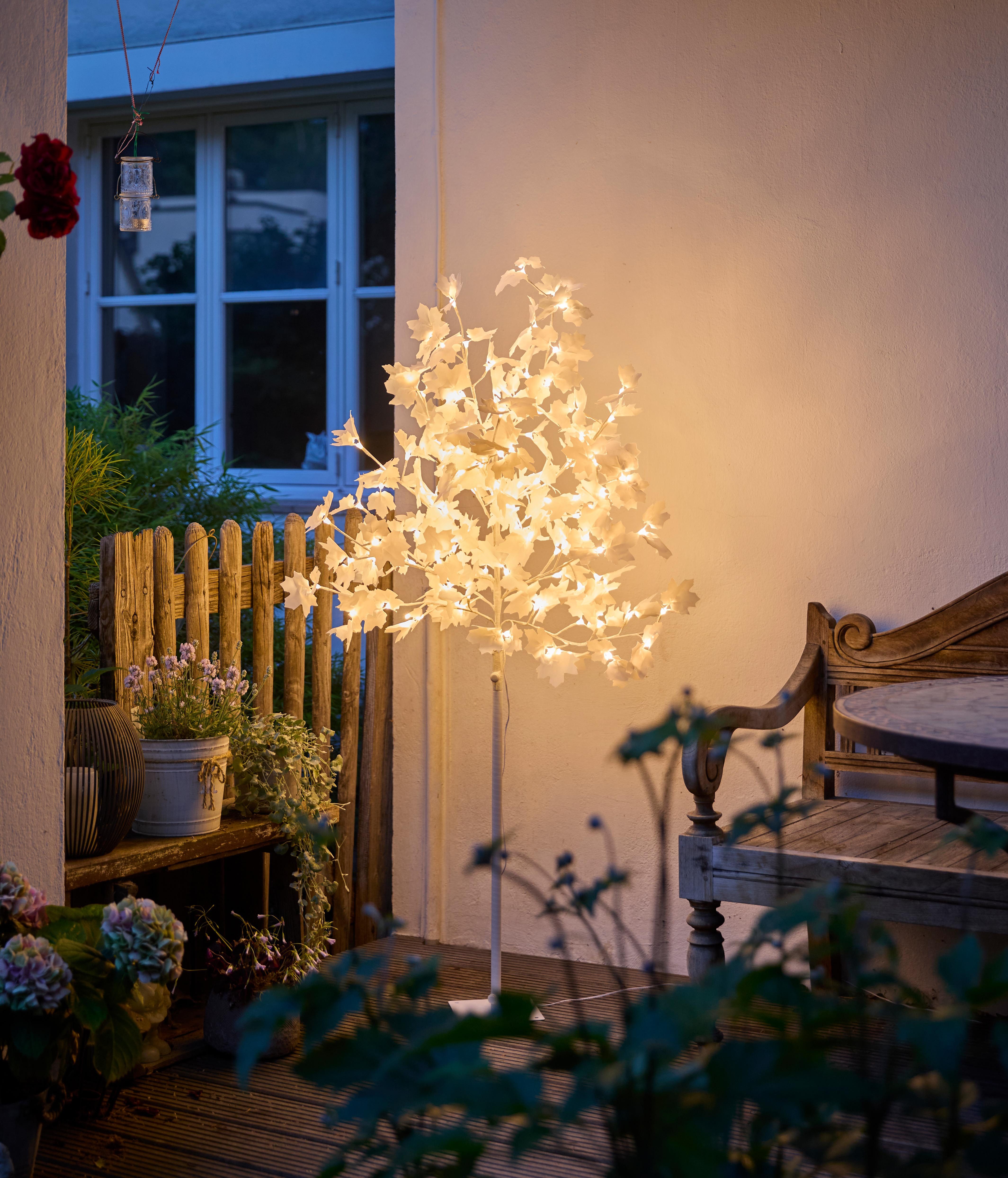Northpoint LED Baum LED Baum 120 weiße Blüten Warmweiße LEDs Timer integriert – Bild 5 von 5