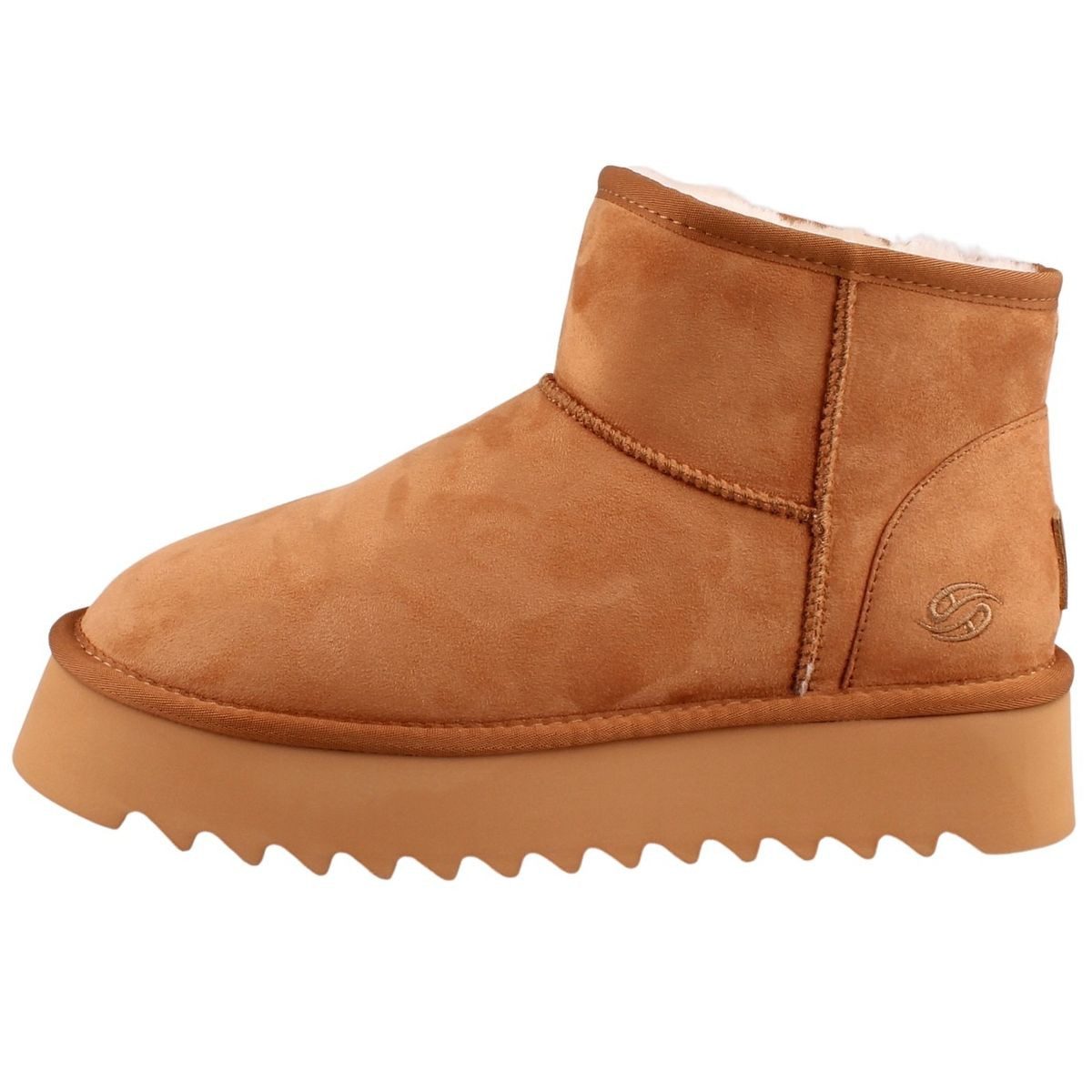 Dockers by Gerli 57MY301-770470 Stiefelette Federleichte Plateau Stiefelette mit kuscheligem Kunstfell