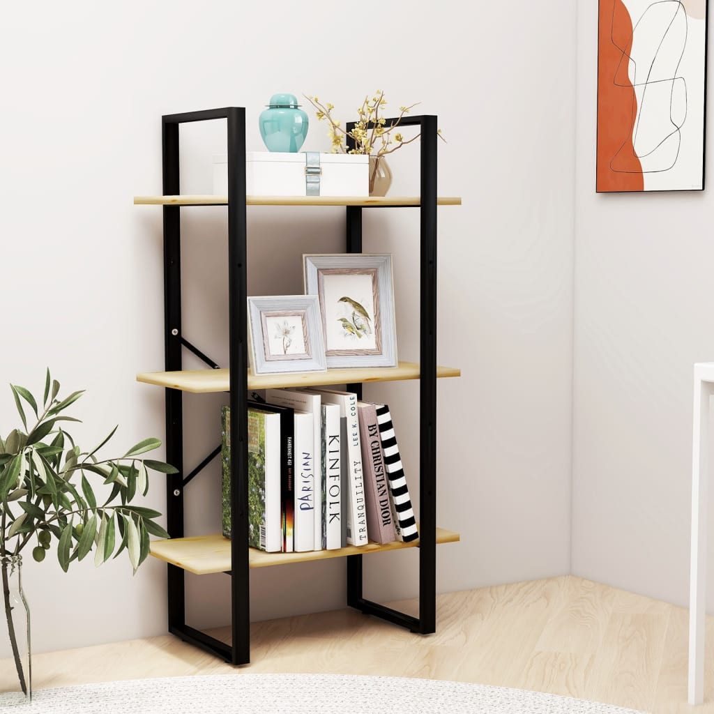 vidaXL Bücherregal NA Bücherregal Lagerregal Mehrzweckregal 60x30x105 cm Massivholz Kiefe