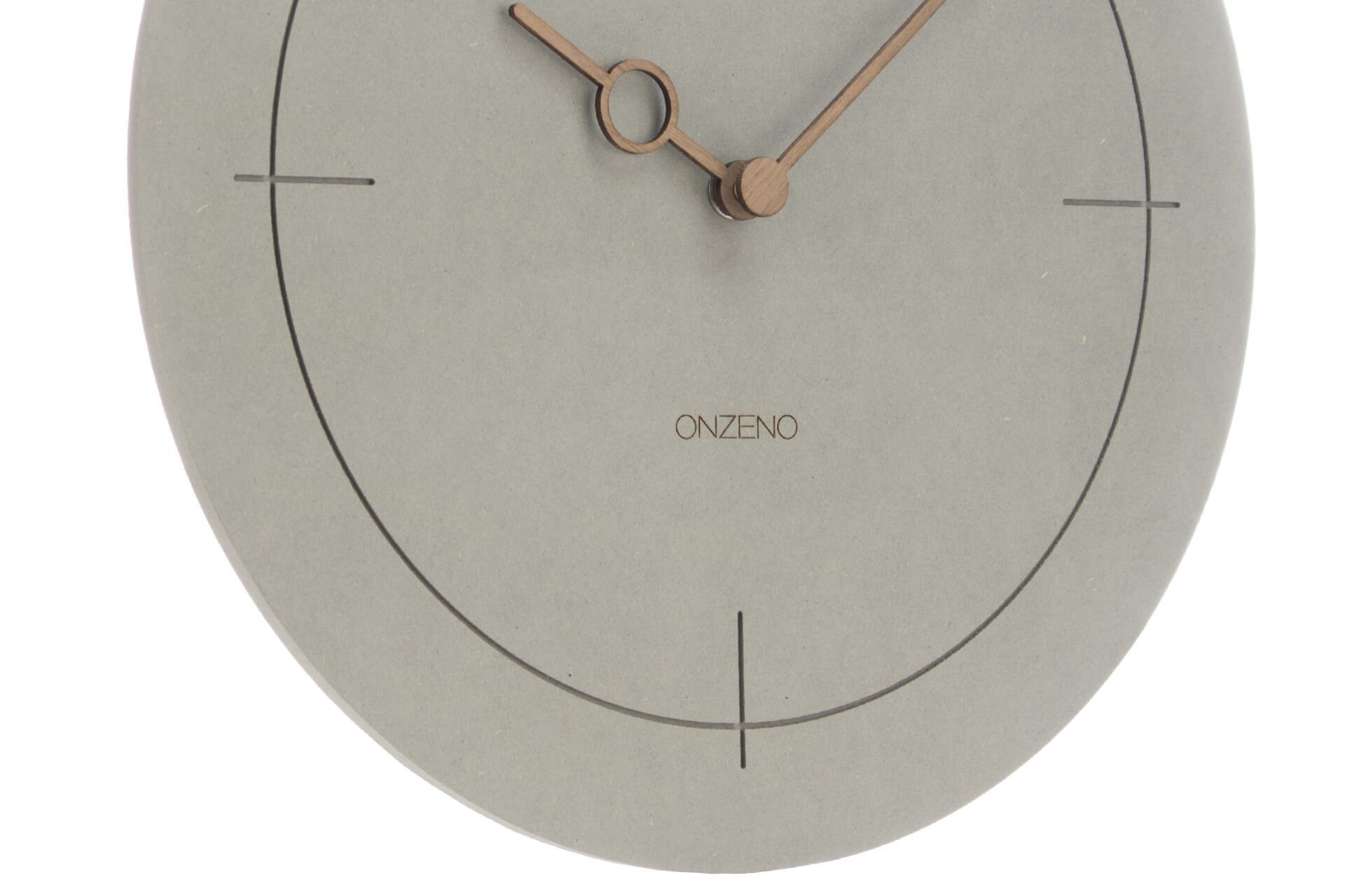 THE cm Design-Uhr) Wanduhr (handgefertigte 29x29x0.9 GREY. ONZENO