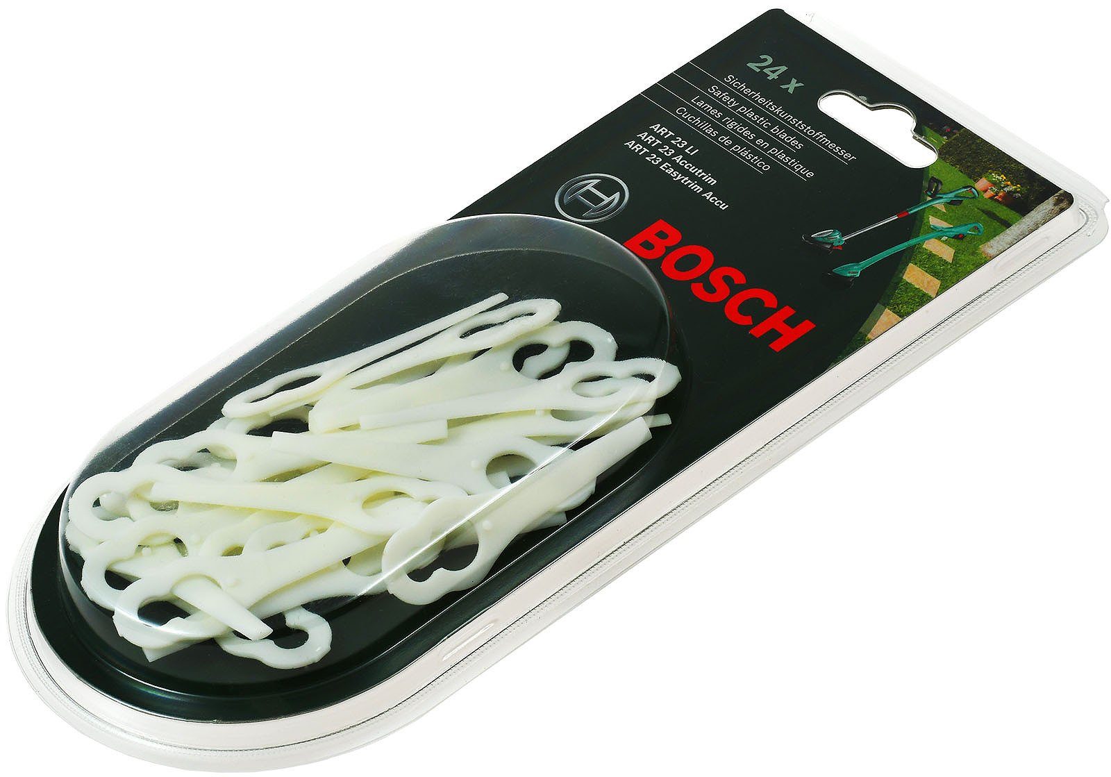 Bosch Home & Garden Rasenmähermesser »24x Bosch Kunststoff-Ersatzmesser,  Systemzubehör 23cm« online kaufen | OTTO