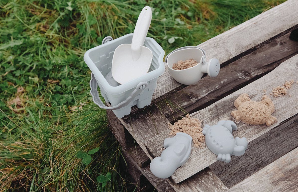 KINDSGUT Sandform-Set, (Set, 7-er Set), Sand-Spielzeug, Schippe, Förmchen, Tilda, Sandkasten, Outdoor, draußen