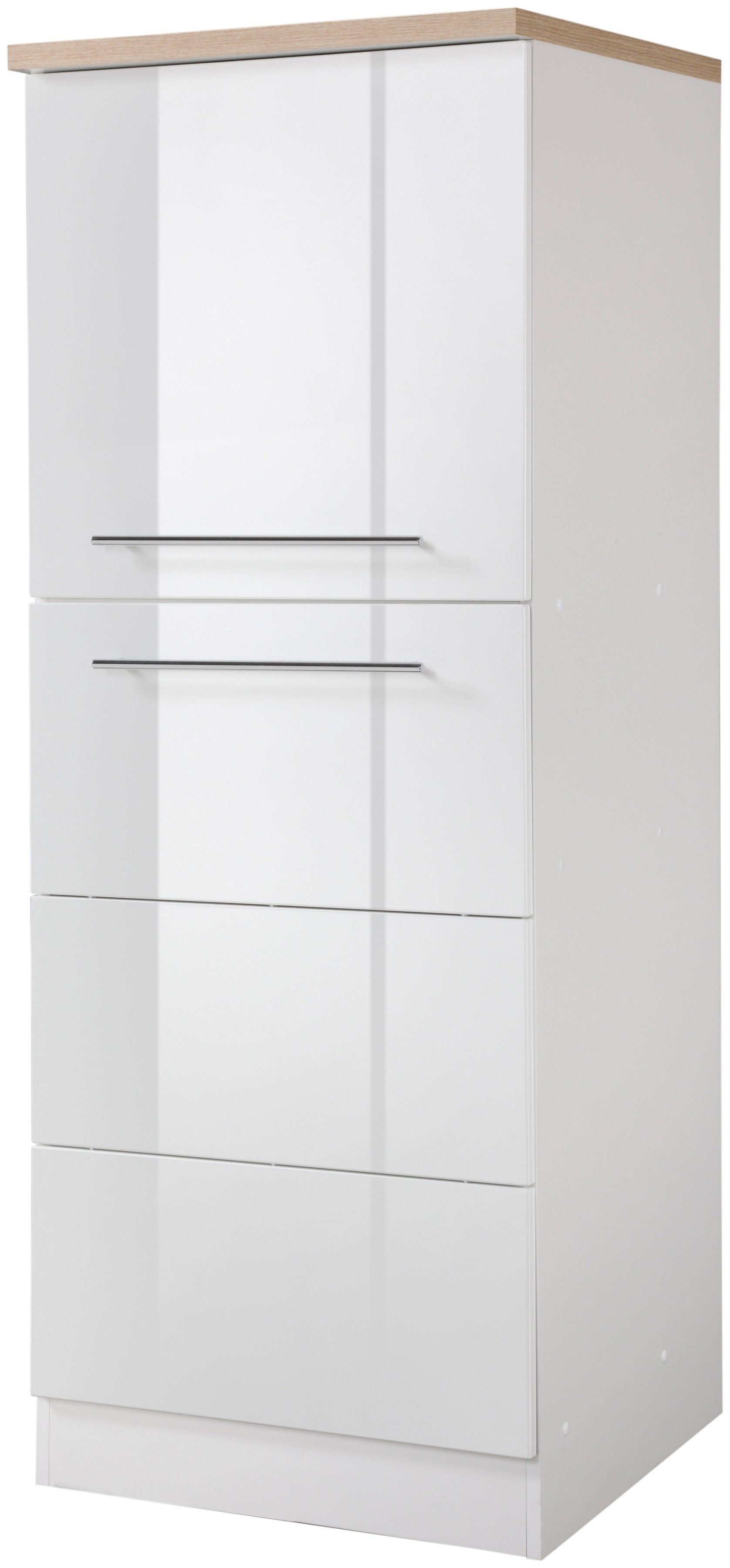 KOCHSTATION Seitenschrank KS-Wien Breite 60 cm, Höhe 165 cm, Türanschlag wechselbar