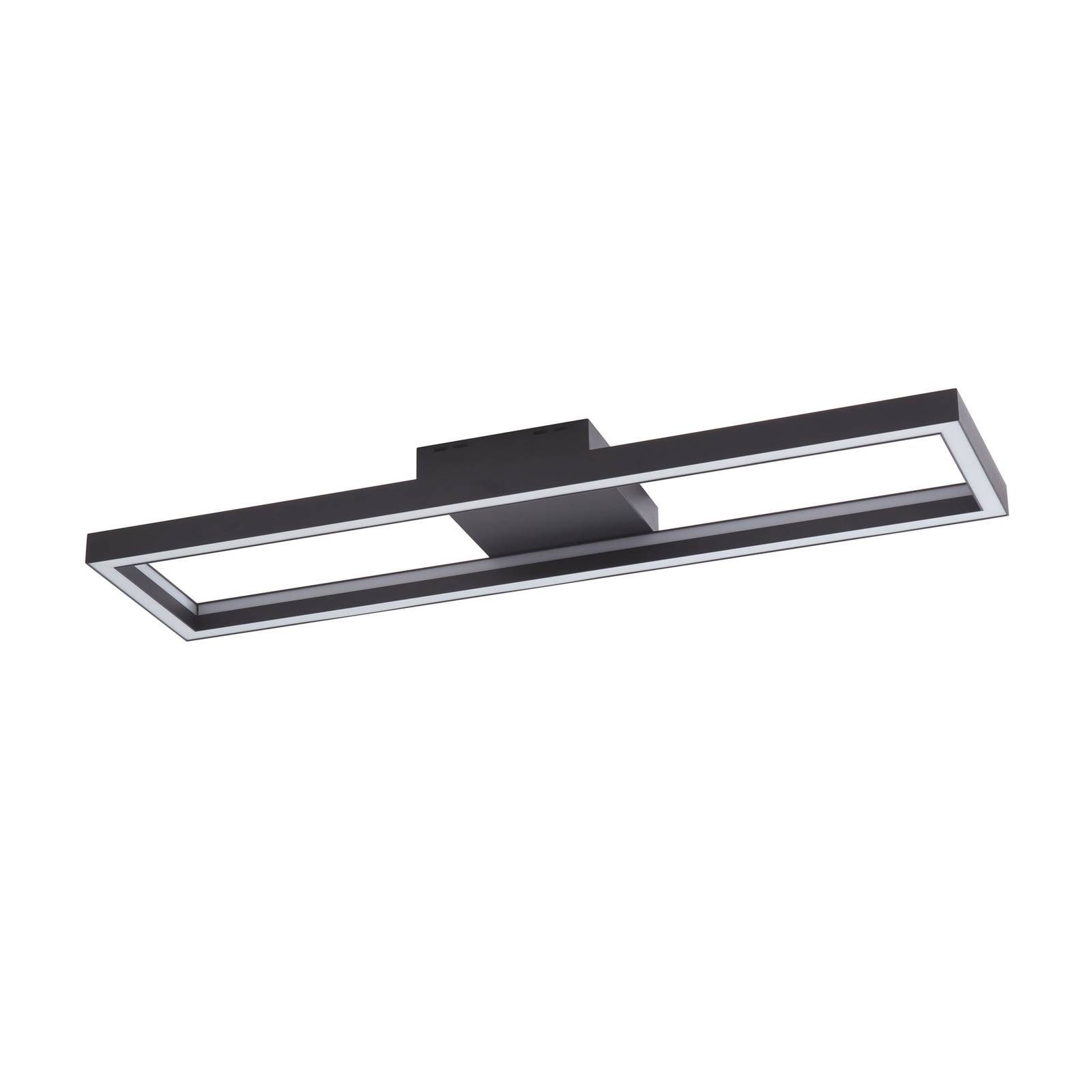 Lucande Deckenleuchten Tjado, LED, Metall, Schwarz Farbwechsel RGB + weiß IP20 mit Fernbedienung, LED 31 W gesamt, Farbwechsel RGB + weiß