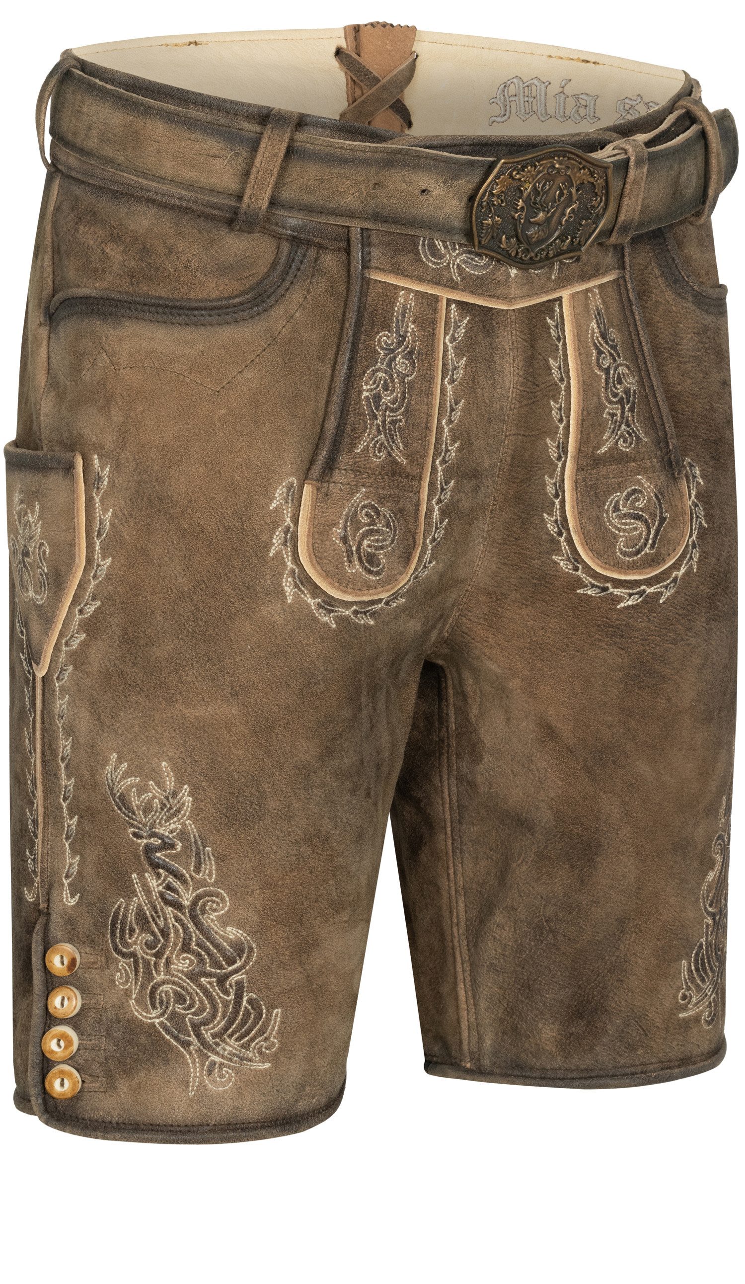 Nübler Trachtenlederhose Lederhose kurz Wilster in günstig online kaufen