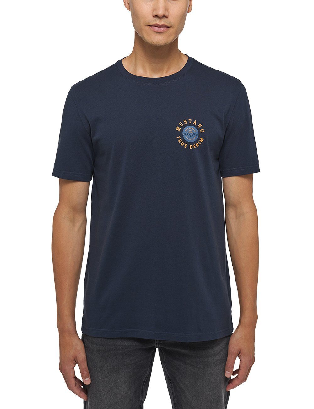 MUSTANG blau C Alex Style T-Shirt Print