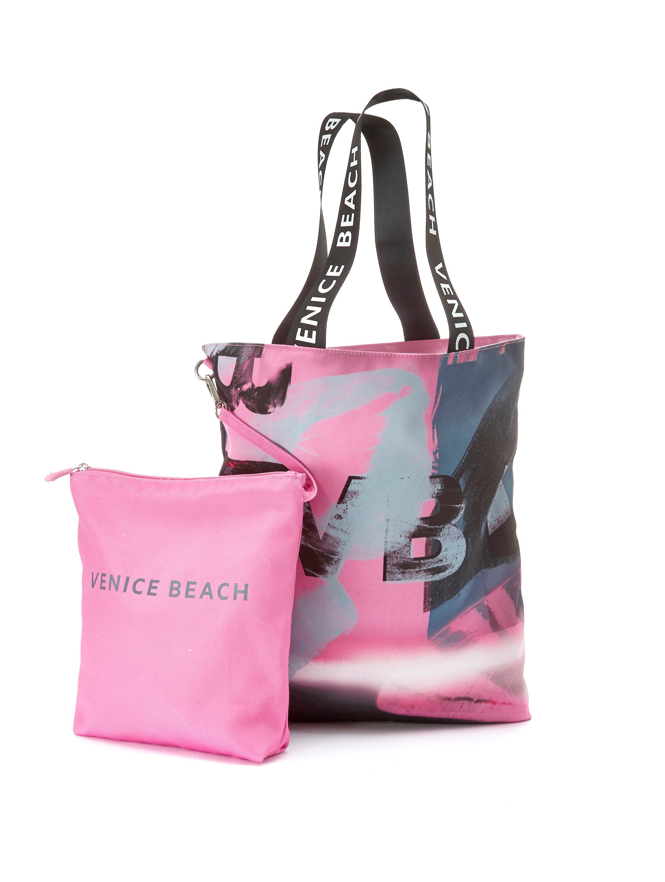 Venice Beach Shopper Schultertasche, Handtasche, große Tasche, Tragetasche, Badetasche VEGAN