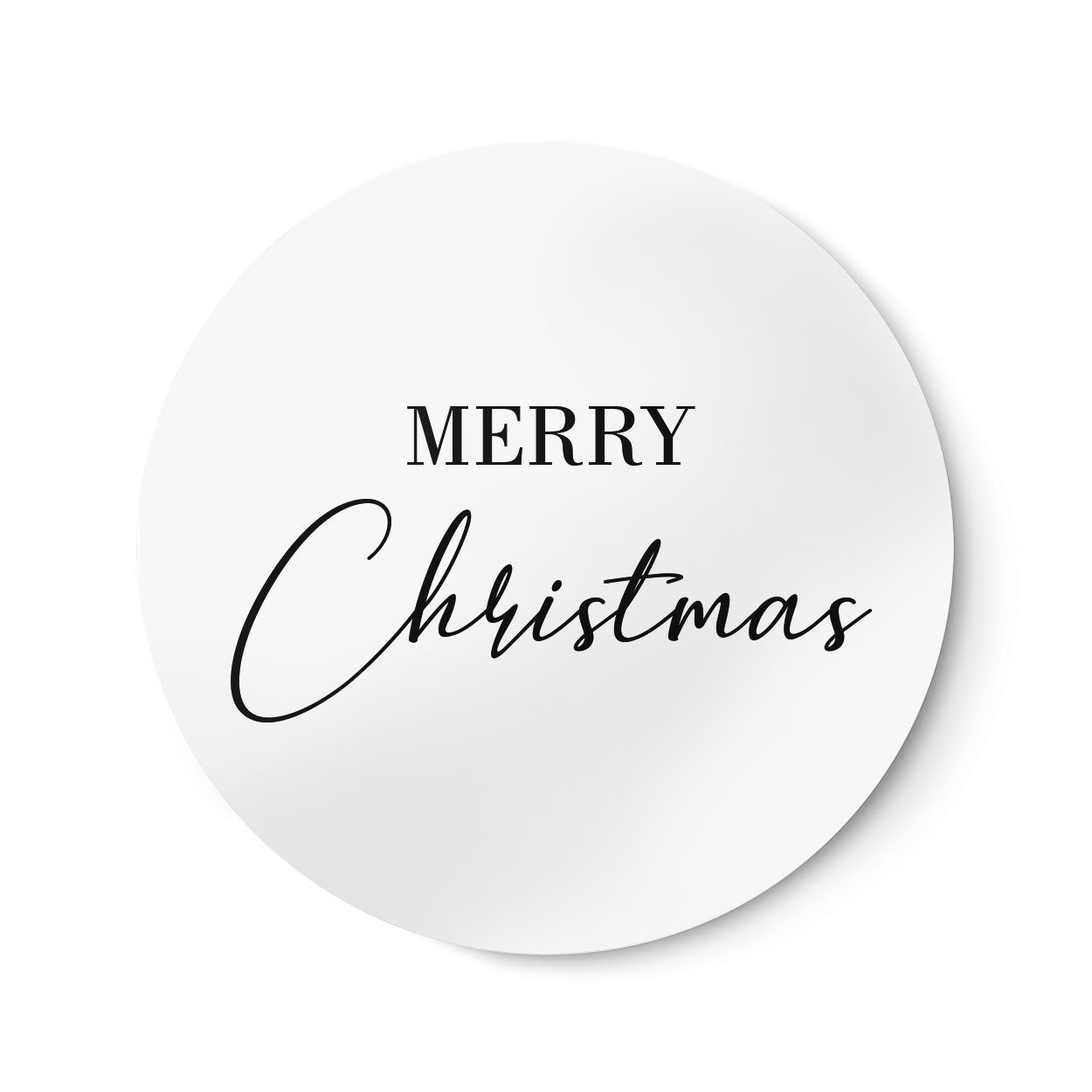 NORDEULE Наклейка Merry Christmas Weiß, 20x Runde Ярлыки Weihnachten, (20tlg), für Weihnachtsgeschenke, Briefpost, DIY, Adventskalender