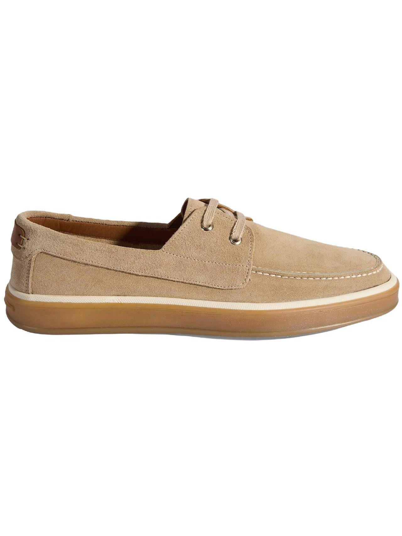 Herren-Slipper – Obermaterial aus Wildleder, Lederfutter, flacher Abs Daunenschuh
