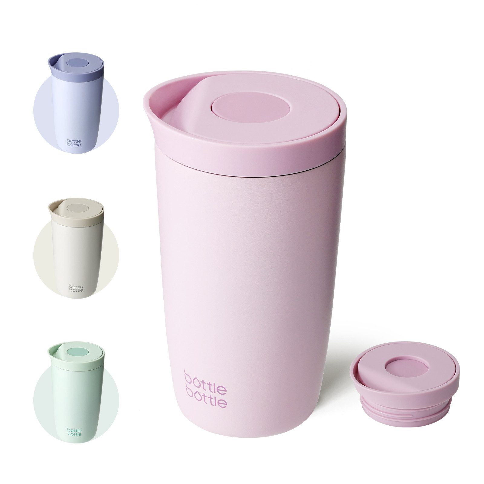 BOTTLE BOTTLE Thermobecher 350ml für Kaffee oder Tee, auslaufsicher, Easy Quick-Press-Verschluss, 1-tlg., Edelstahl, Isolierbecher Travel Mug Classic Grande
