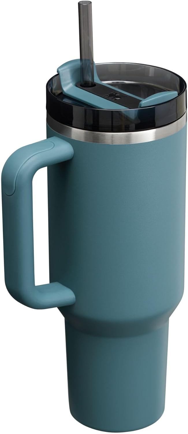 UE Stock GmbH Thermobecher Stanley 1913 Quencher Flowstate H2.0 1.18L Blue Spruce, BPA Frei, Mit Strohhalm