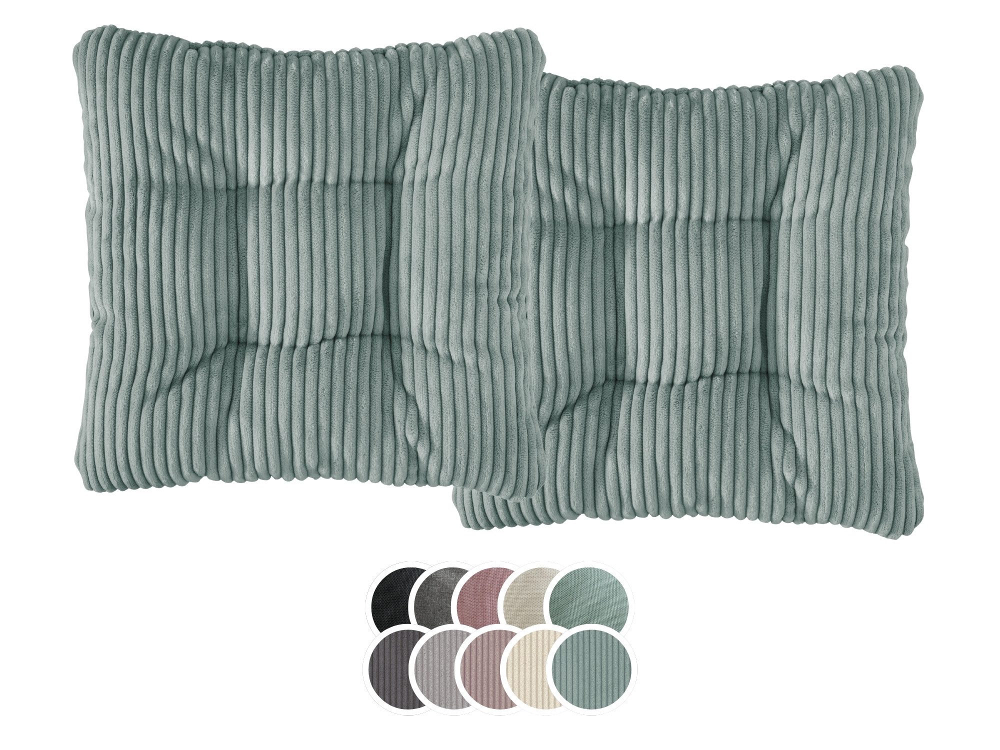 XDREAM Stuhlkissen Sitzkissen Set (2er & 4er) für Stühle und Bänke, robuste Polsterauflage für indoor und outdoor, 38x38x6 cm