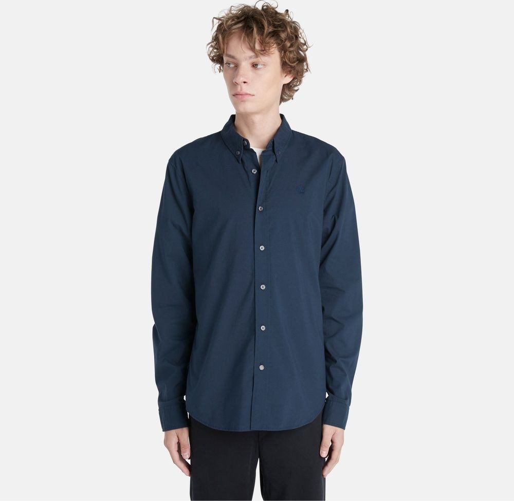 Timberland Longsleeve Saco River Solid Poplin Long Sleeve Shirt