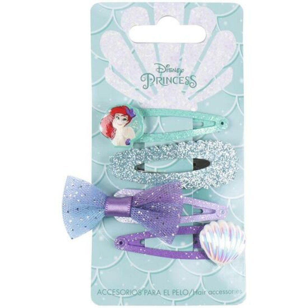 Princesses Disney Bunt 4 Stück Cerda Haarbürste Haarspangen