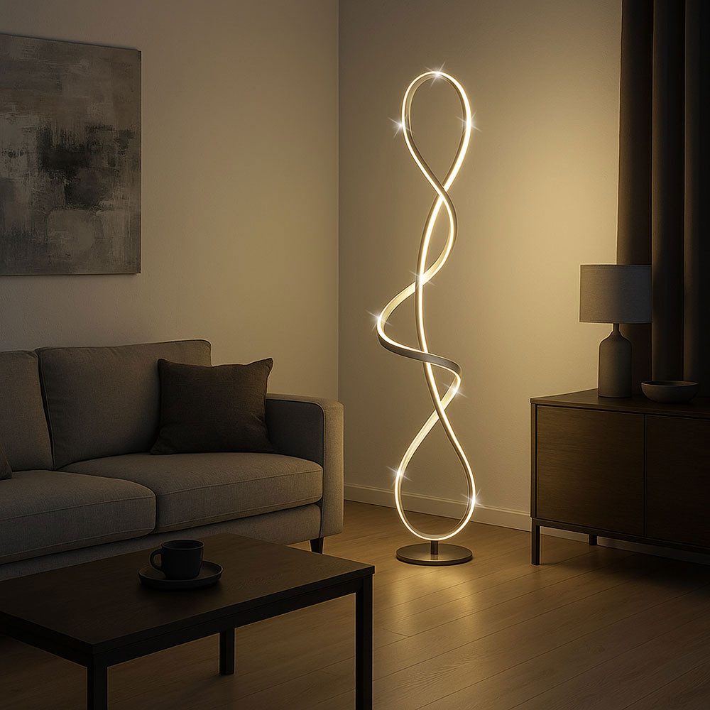 GLOBO LIGHTING LED Stehlampe, LED-Leuchtmittel fest verbaut, Neutralweiß, Stehlampe Stehleuchte Designlampe LED Kristall Wohnzimmerlampe