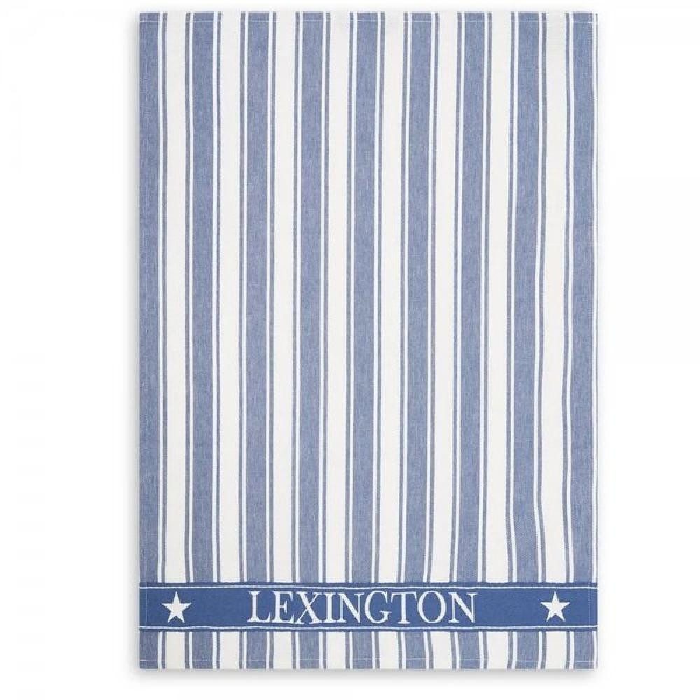 Lexington Geschirrtuch Geschirrtuch Icons Cotton Twill Waffle Striped Blau Weiß