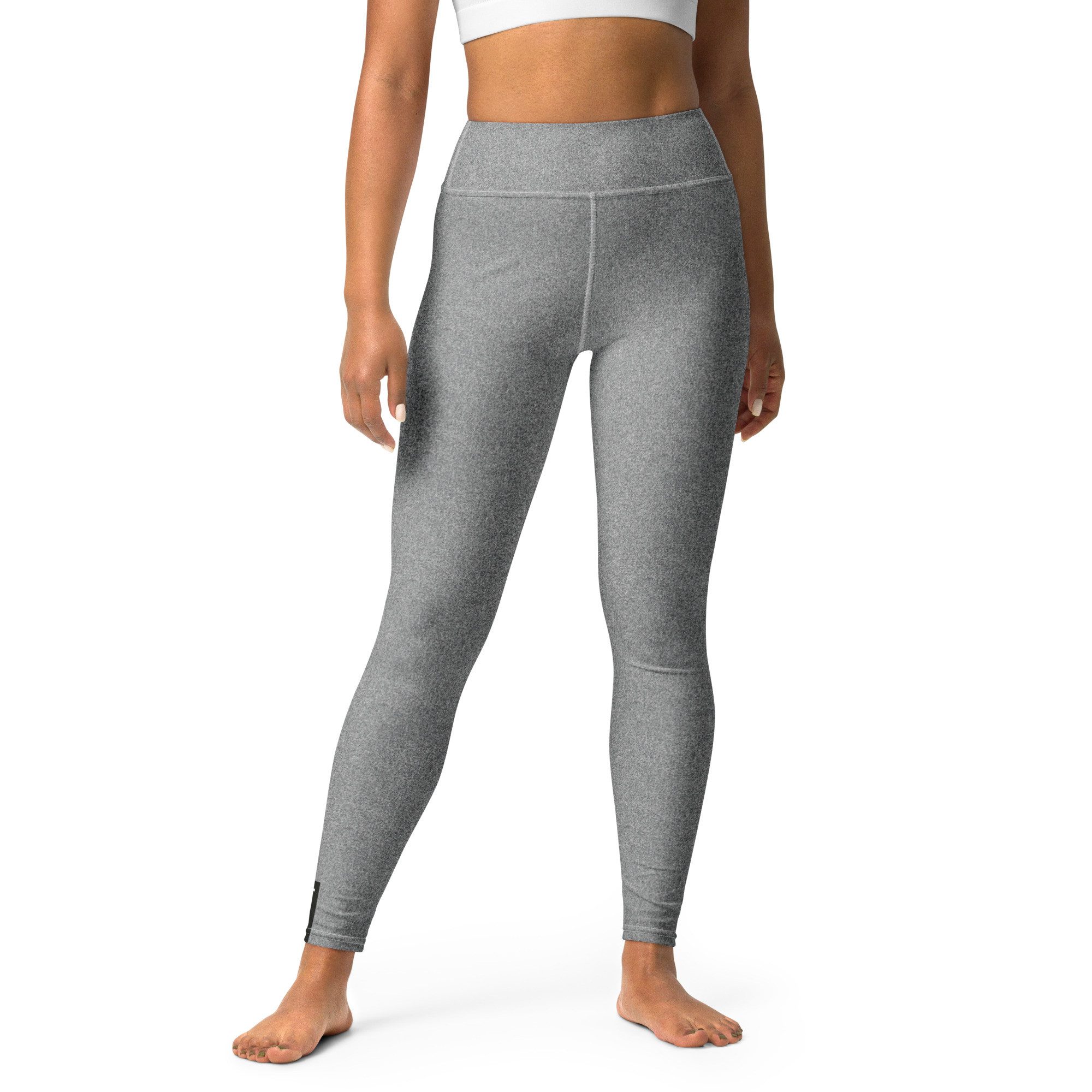 Funktionsleggings Damen High Waist Yoga Leggings Meliert