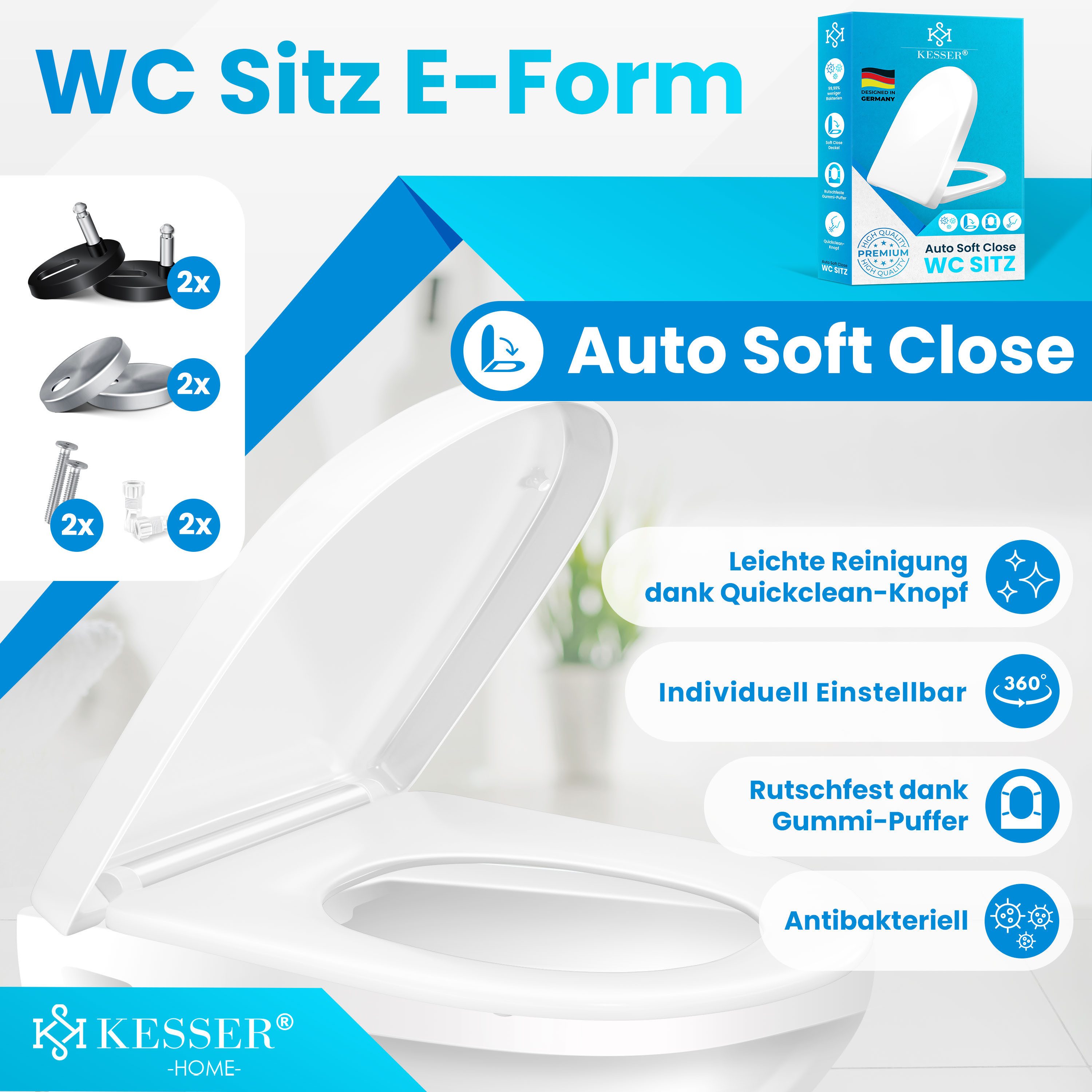 KESSER WC-Sitz, Toilettendeckel mit Absenkautomatik & Softclose aus Duropla günstig online kaufen