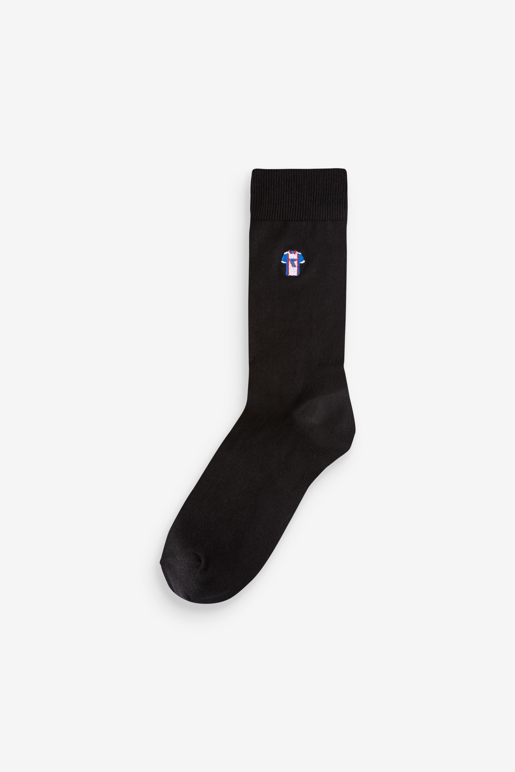 Next Socken 5er-Pack (5-Paar) Stickerei Football mit Kurzsocken Black