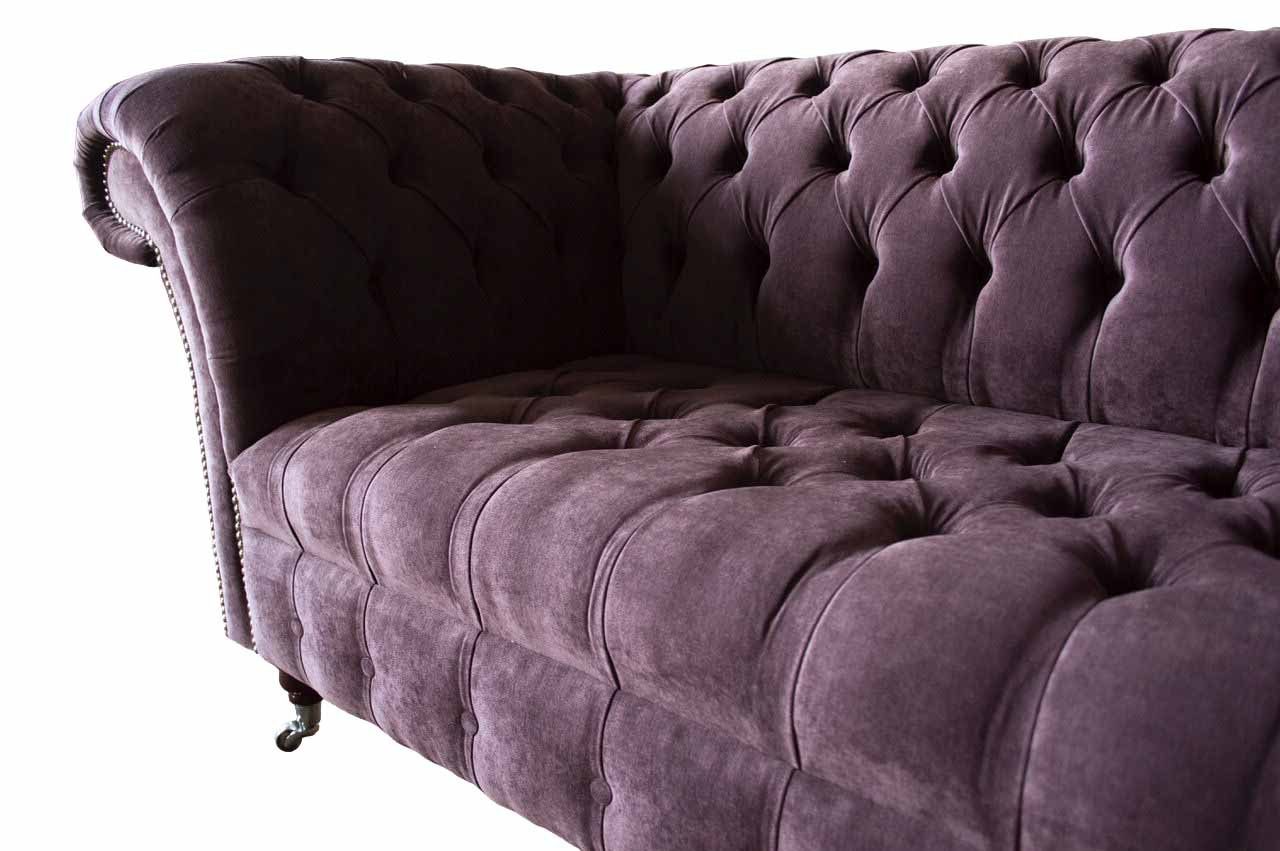 Klassisch Sofas Couch Textil JVmoebel Chesterfield Chesterfield-Sofa, Wohnzimmer Design Sofa